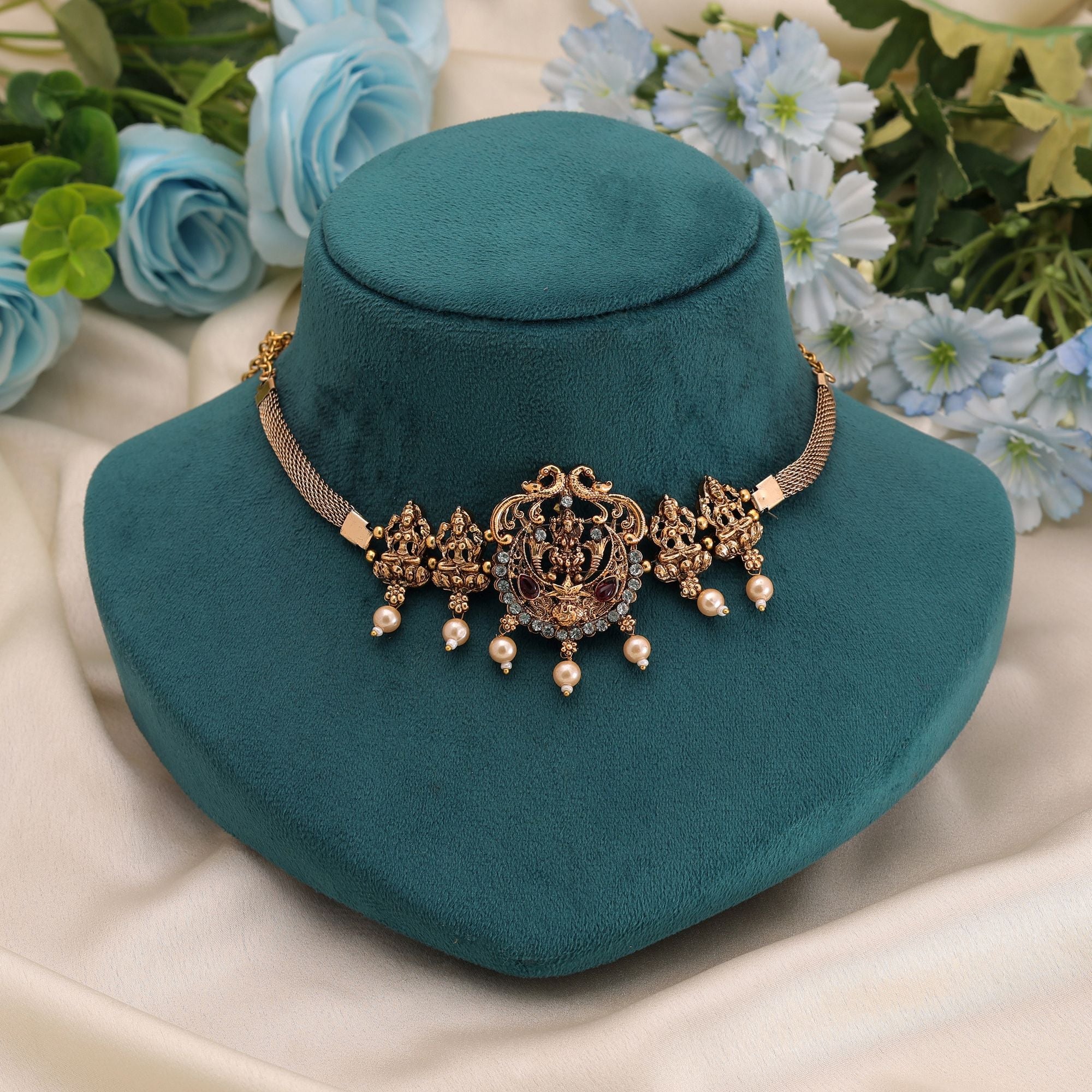Rani Color South Indian Temple Necklace