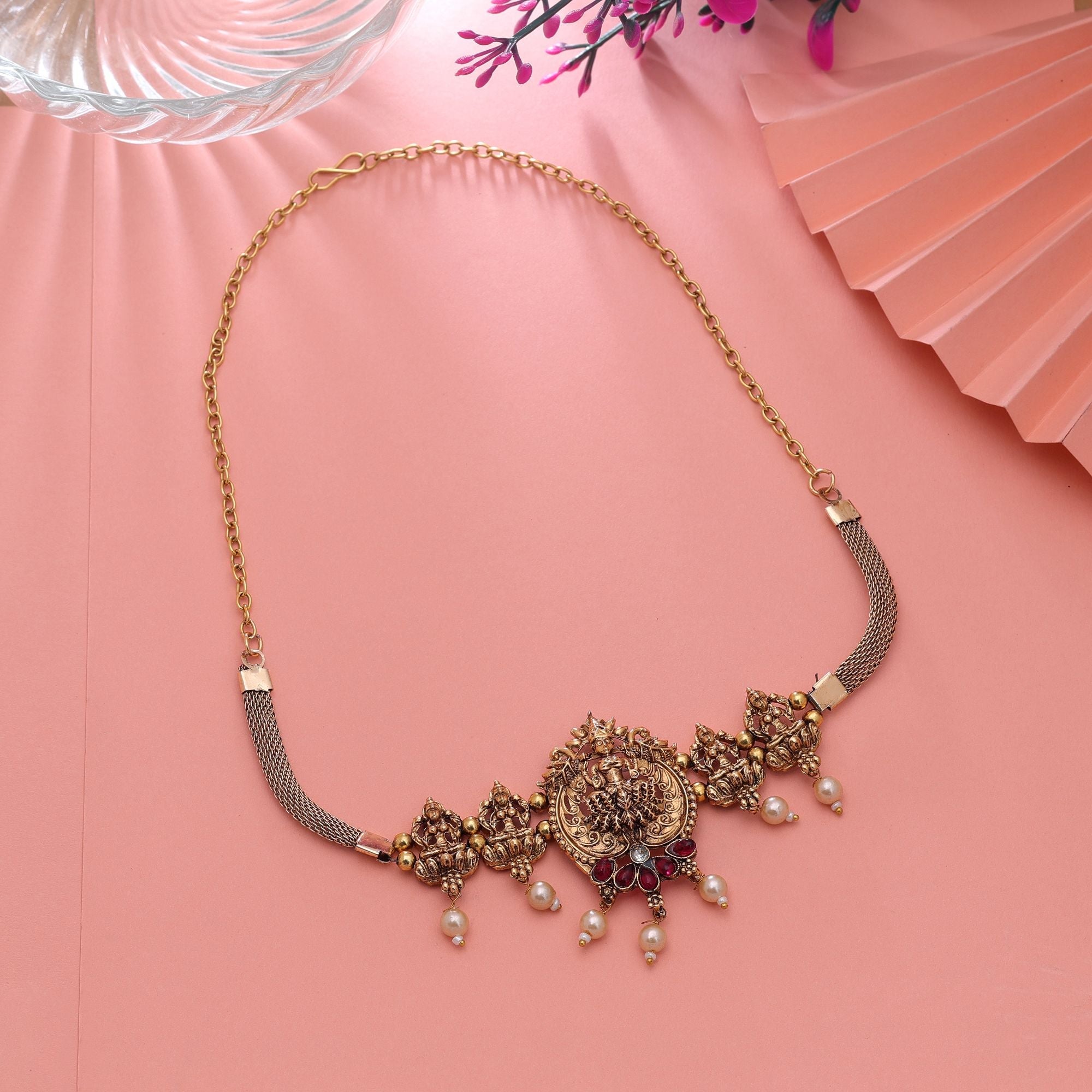 Rani Color Antique Temple Necklace