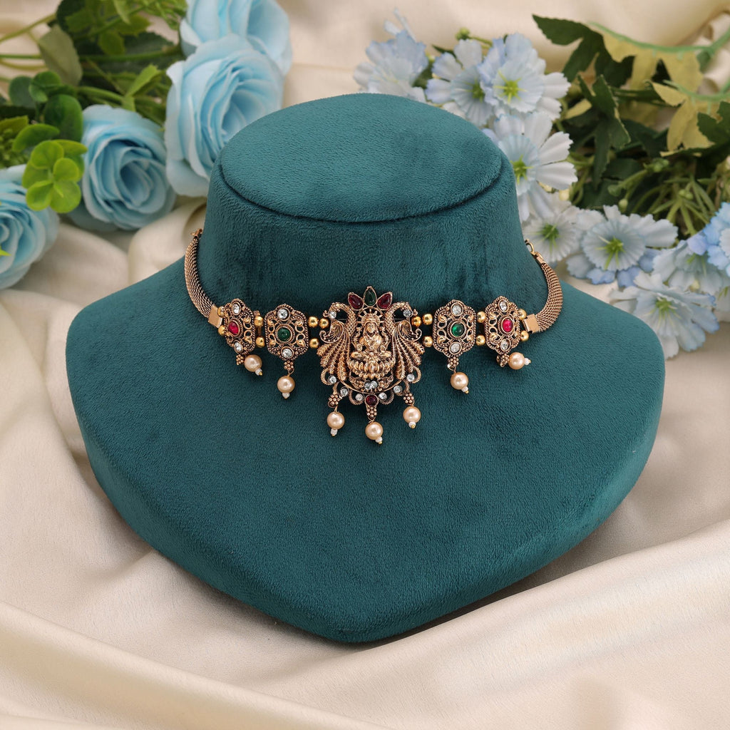 Rani & Green Color Traditional Pattern Necklace