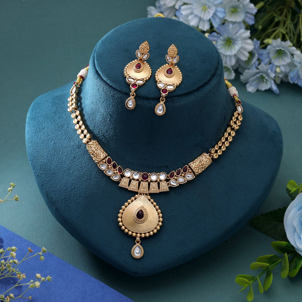 Rani Color Temple Necklace Jewelry Set Designer Style