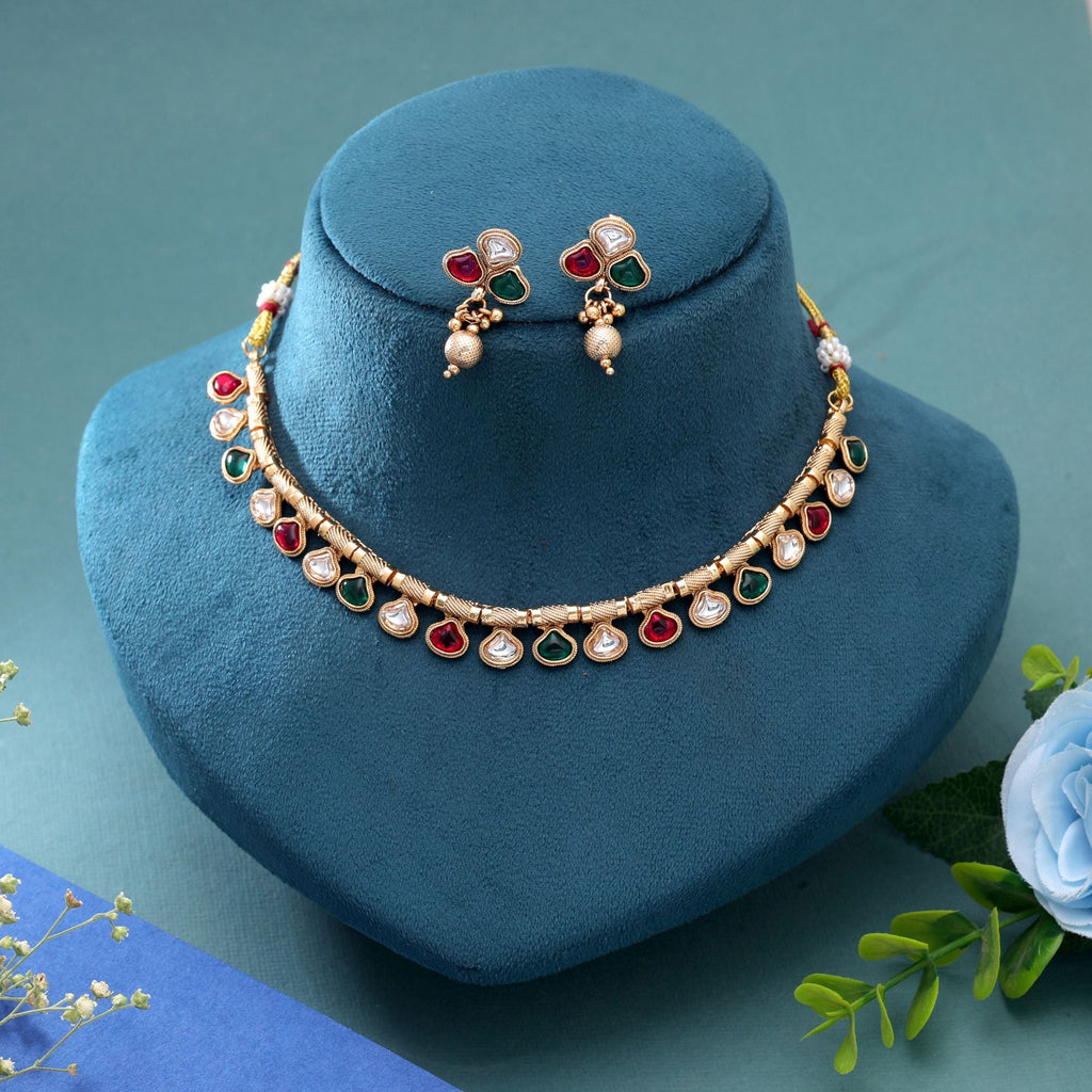Multi Color Temple Necklace Jewelry Set Heritage Design