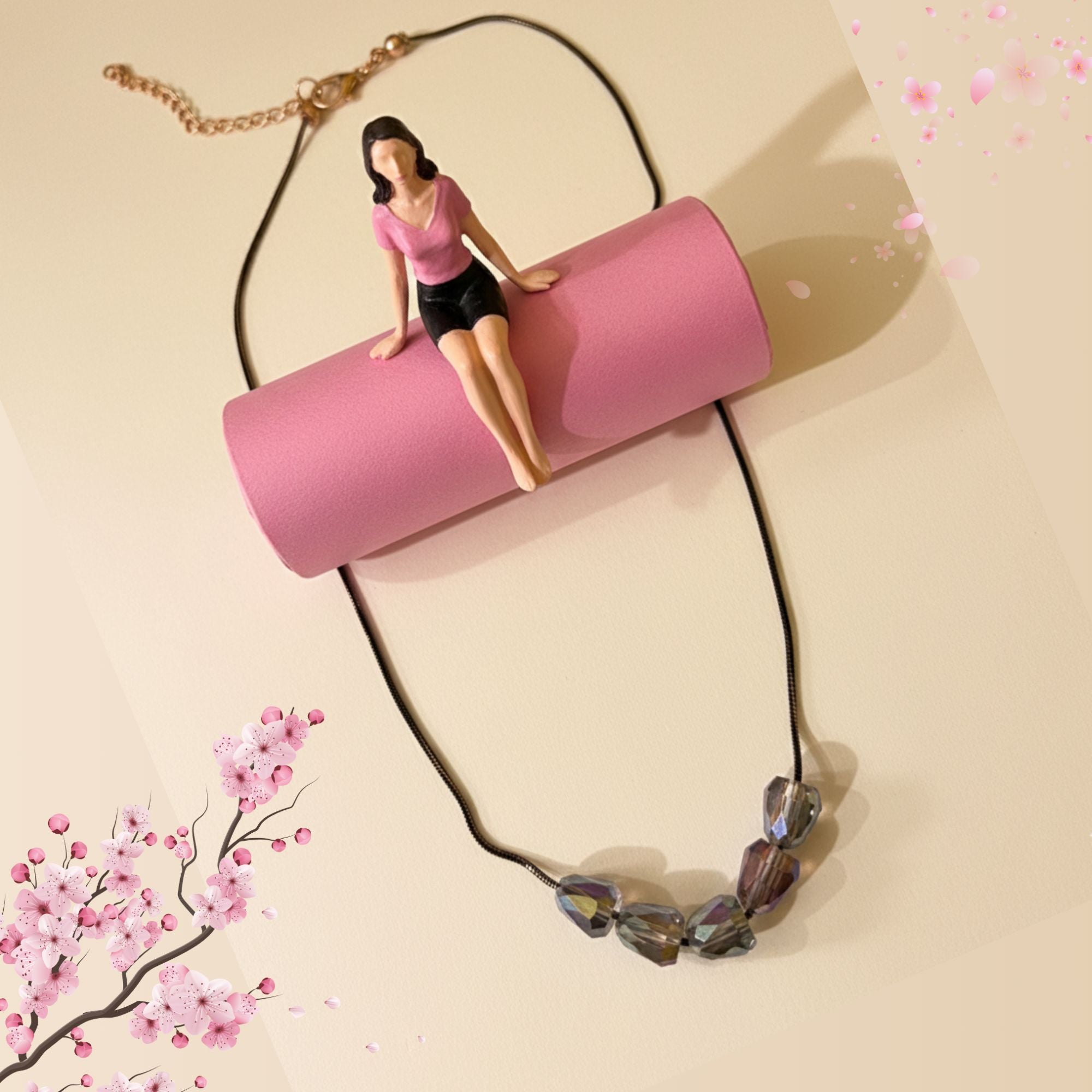 Vibrant Rainbow Color Fashion Necklace With Stylish Stones For Festive Outfits