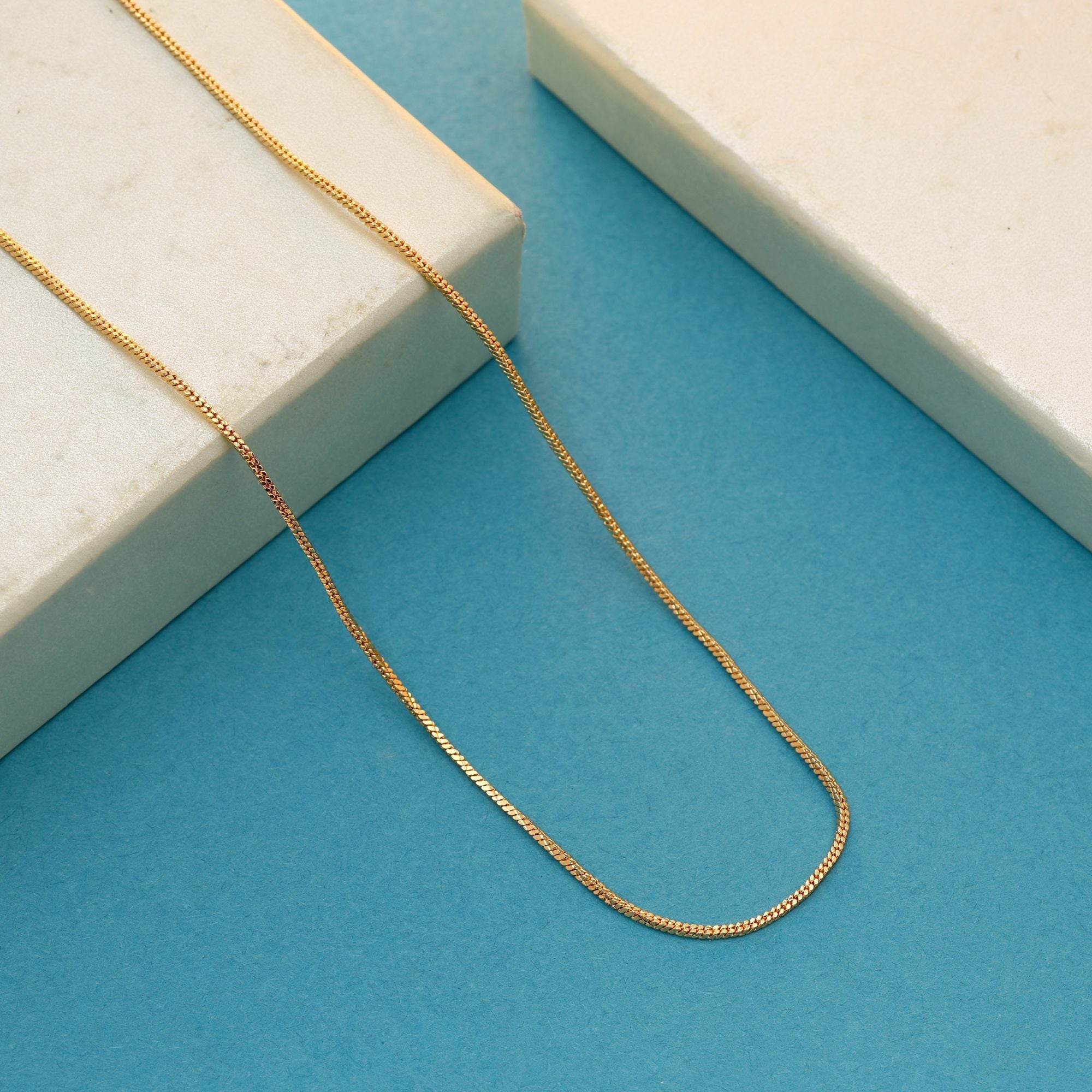 Gold Lightweight Fashion Chain Necklace