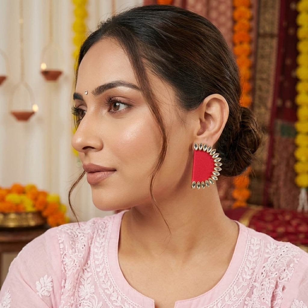 Rani Color Handcraft Earrings Bridal Style
