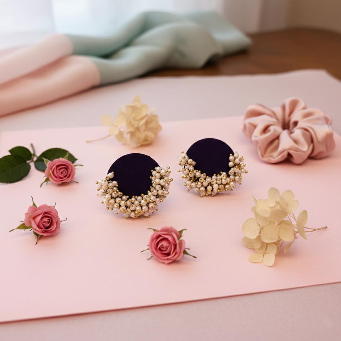 Purple Color Wooden Handcraft Earrings – Royal Finish