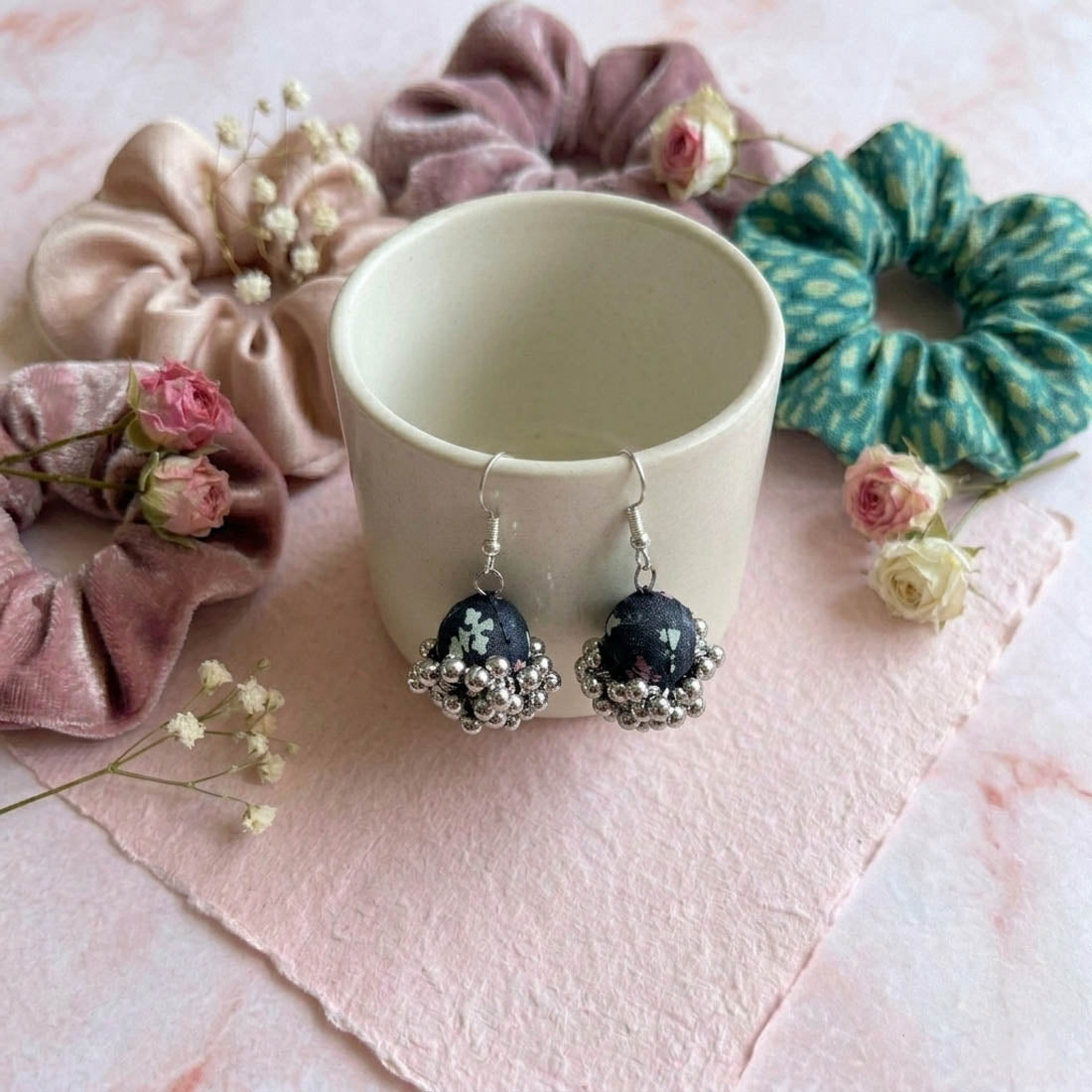 Black Color Handcraft Earrings Classic Traditional Elegant Statement Jewelry Collection Design