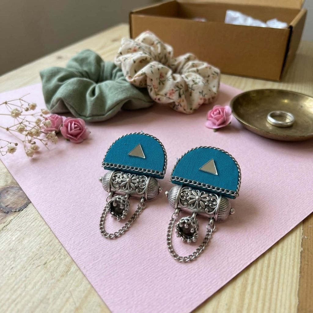 Rama Green Color Handcraft Earrings Premium Style
