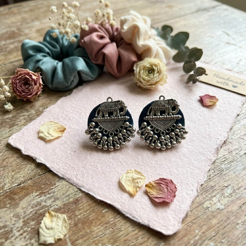 Blue Color Handcraft Earrings Modern Minimal Stylish Daily Wear Jewelry Collection Design