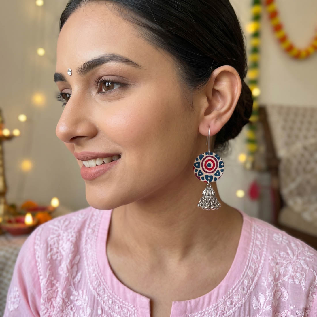 Multi Color Handcraft Earrings Party Wear
