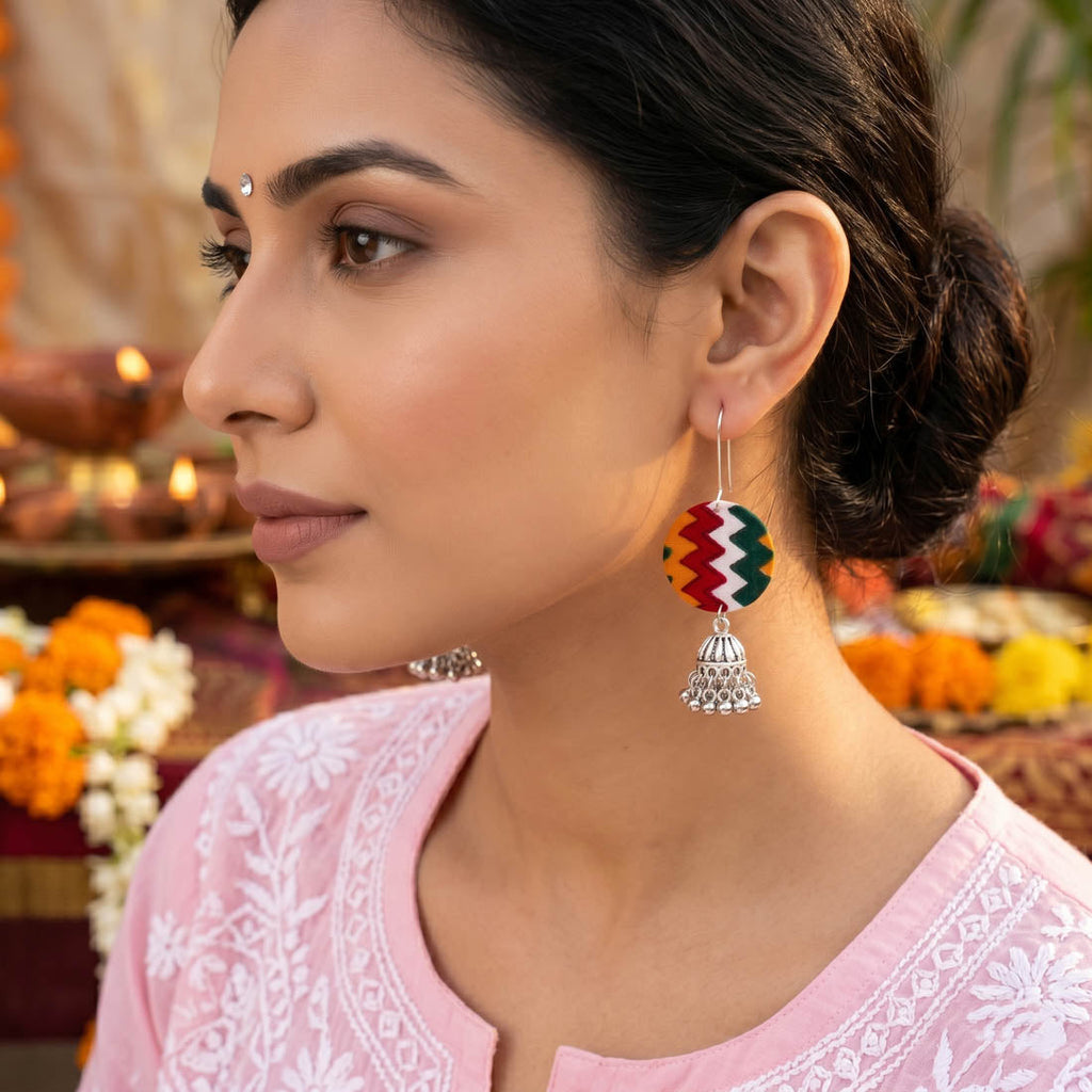 Multi Color Handcraft Earrings Festive Design