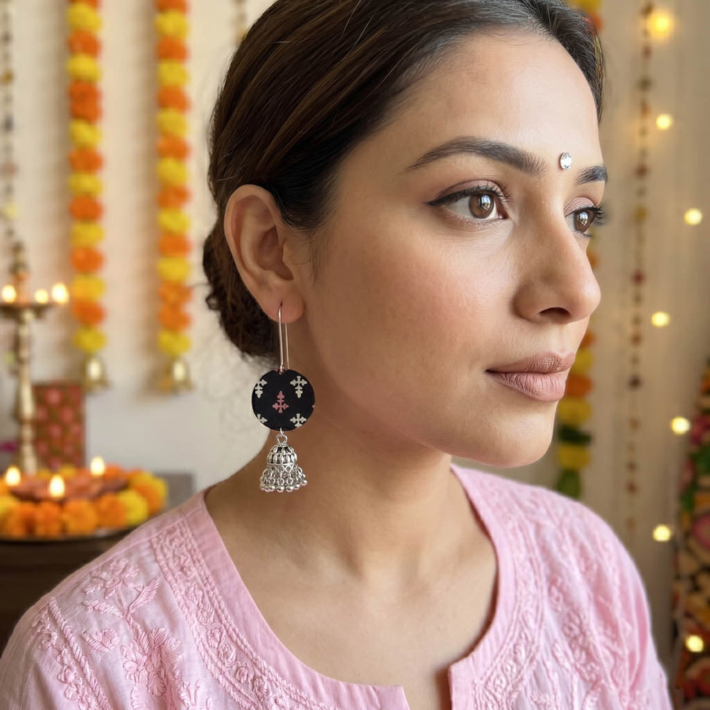 Black Color Handcraft Earrings Daily Wear