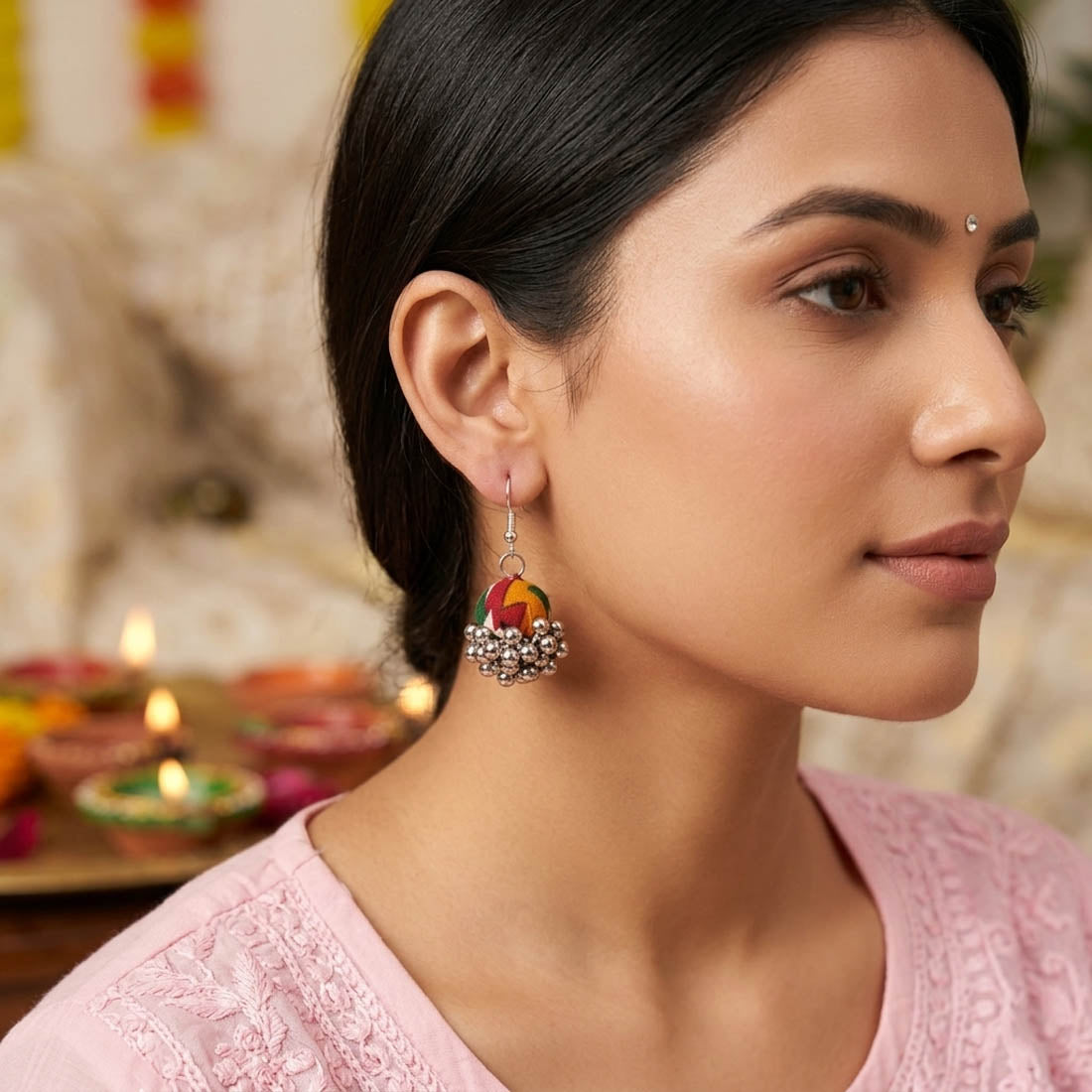 Multi Color Handcraft Earrings Fashion Style