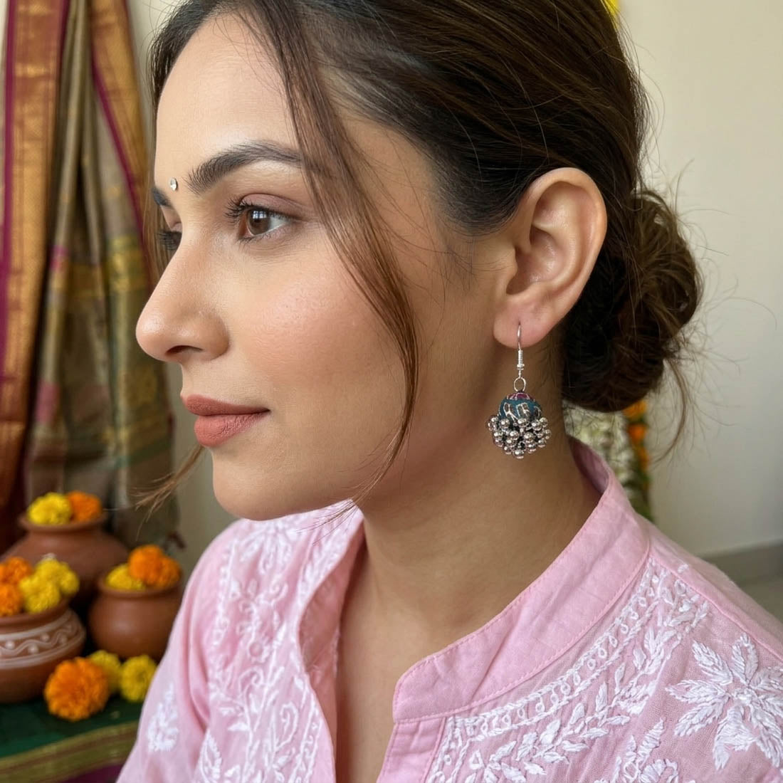 Multi Color Handcraft Earrings Ethnic Fashion