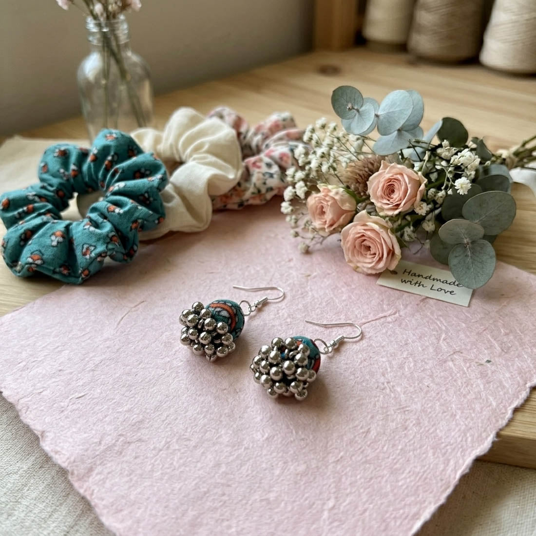 Multi Color Handcraft Earrings Festive Wear