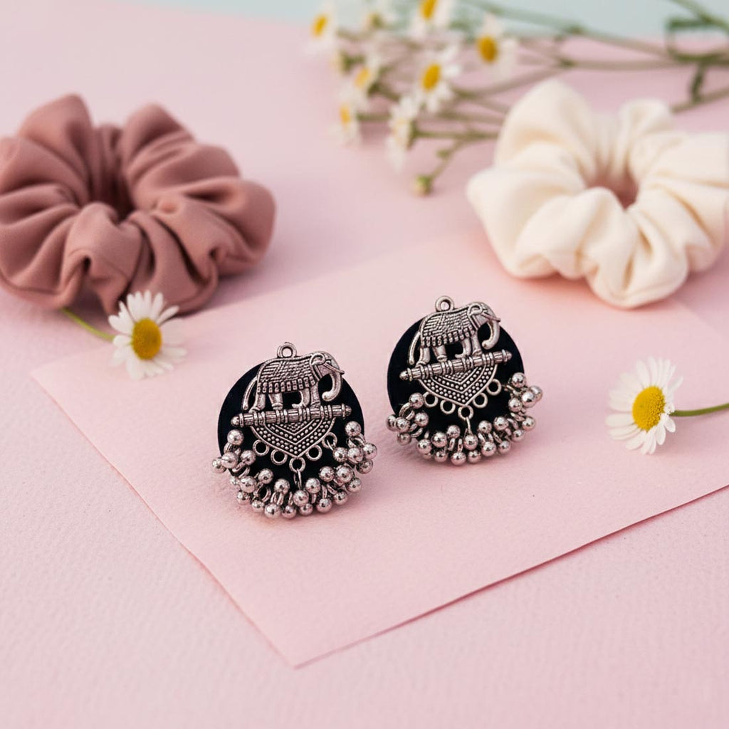 Navy Blue Color Handcraft Earrings Stylish Design