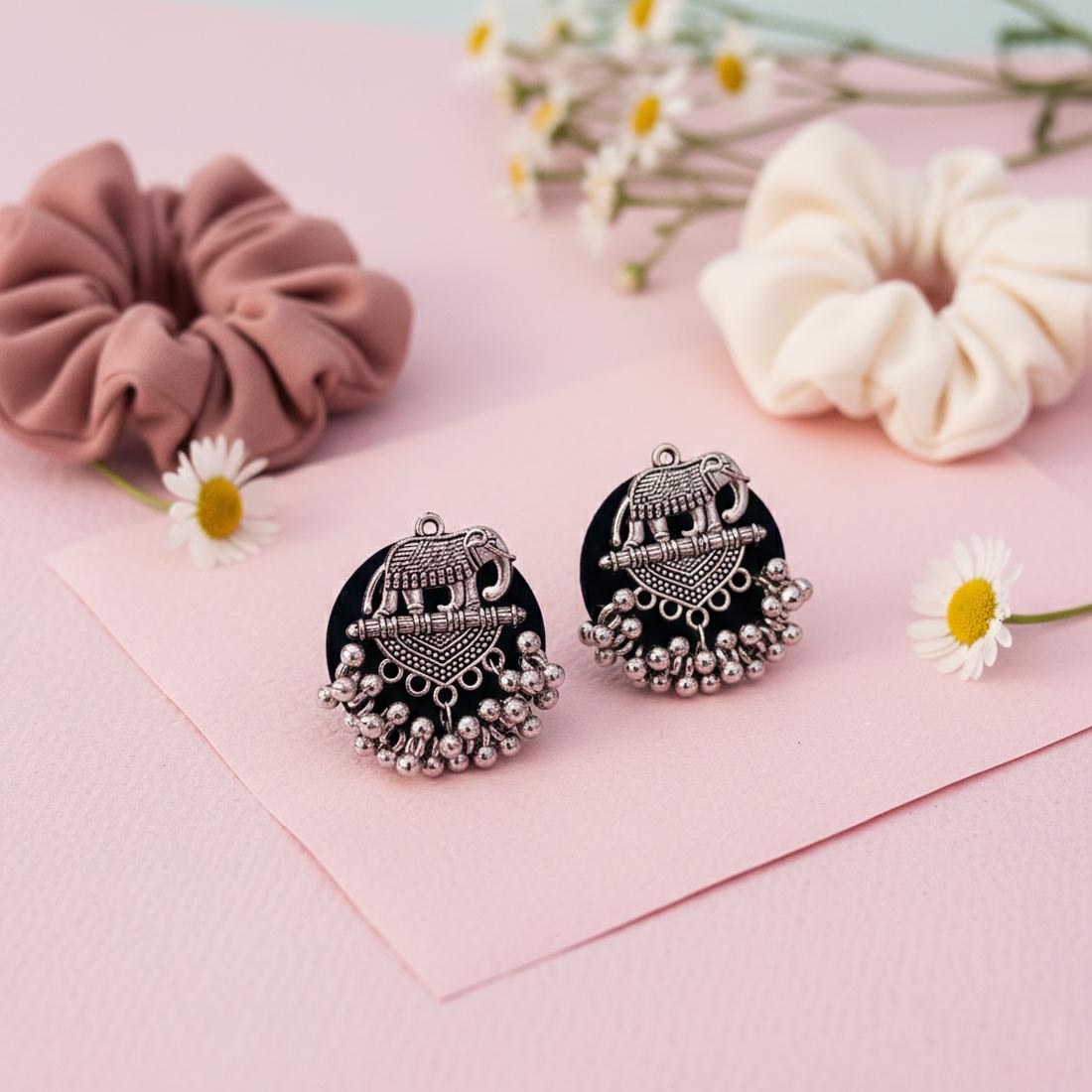 Navy Blue Color Handcraft Earrings Stylish Design