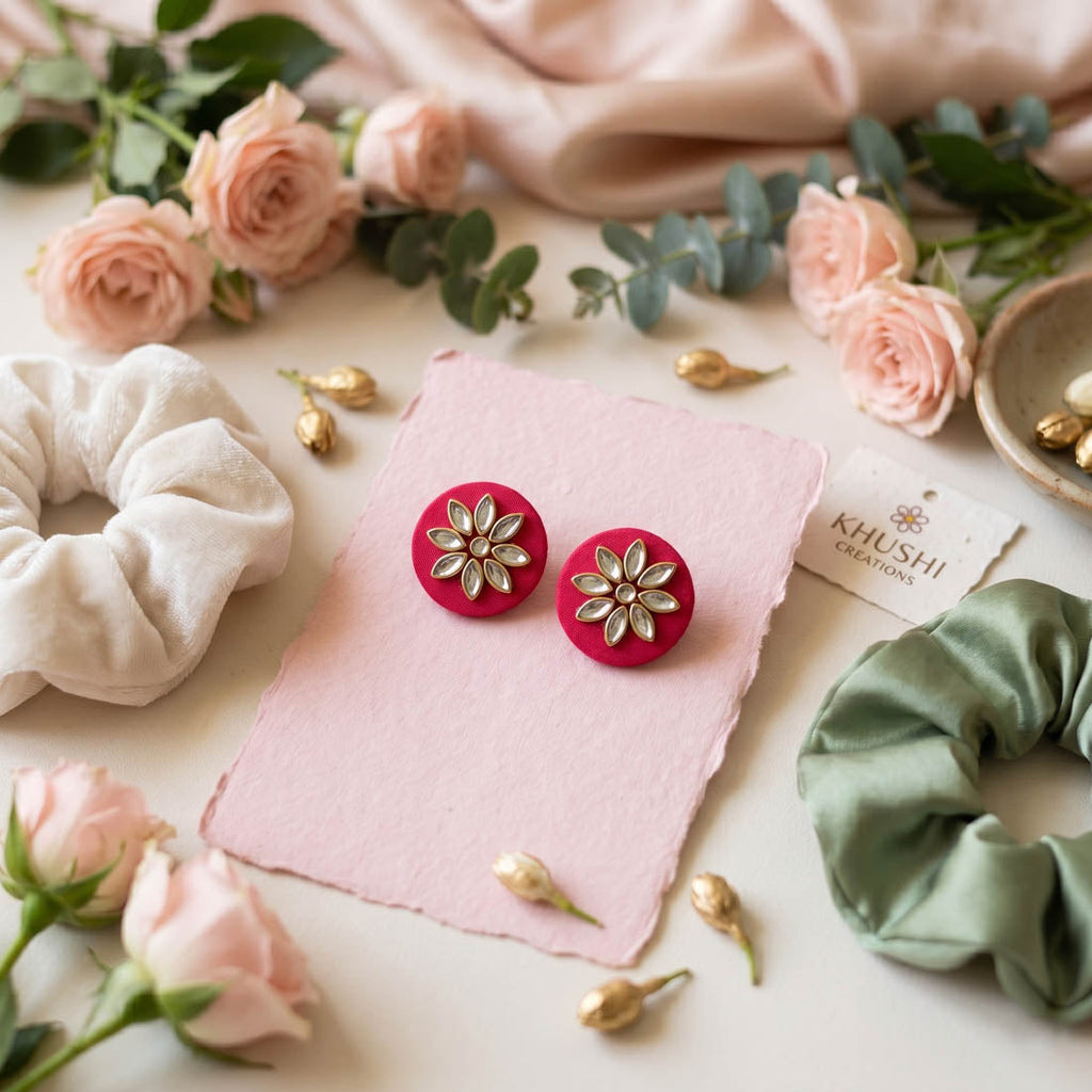 Rani Color Handcraft Earrings Wedding Style