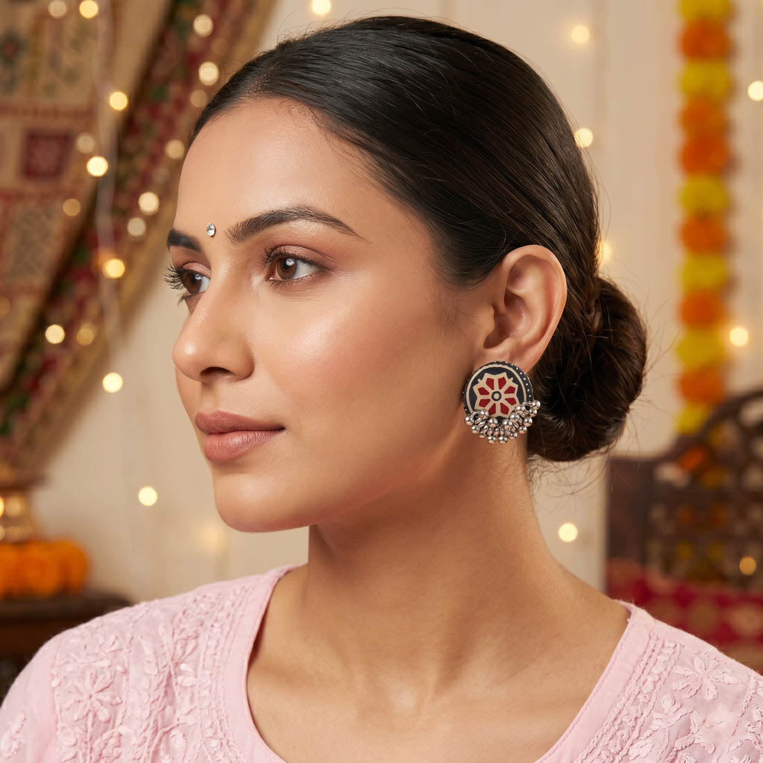 Multi Color Handcraft Earrings Statement Style