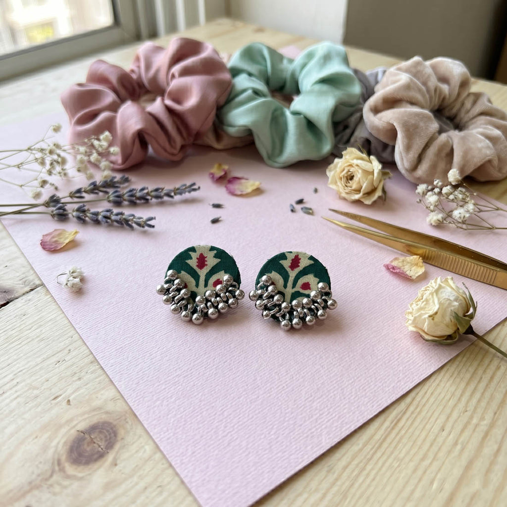 Green Color Handcraft Earrings Everyday Wear