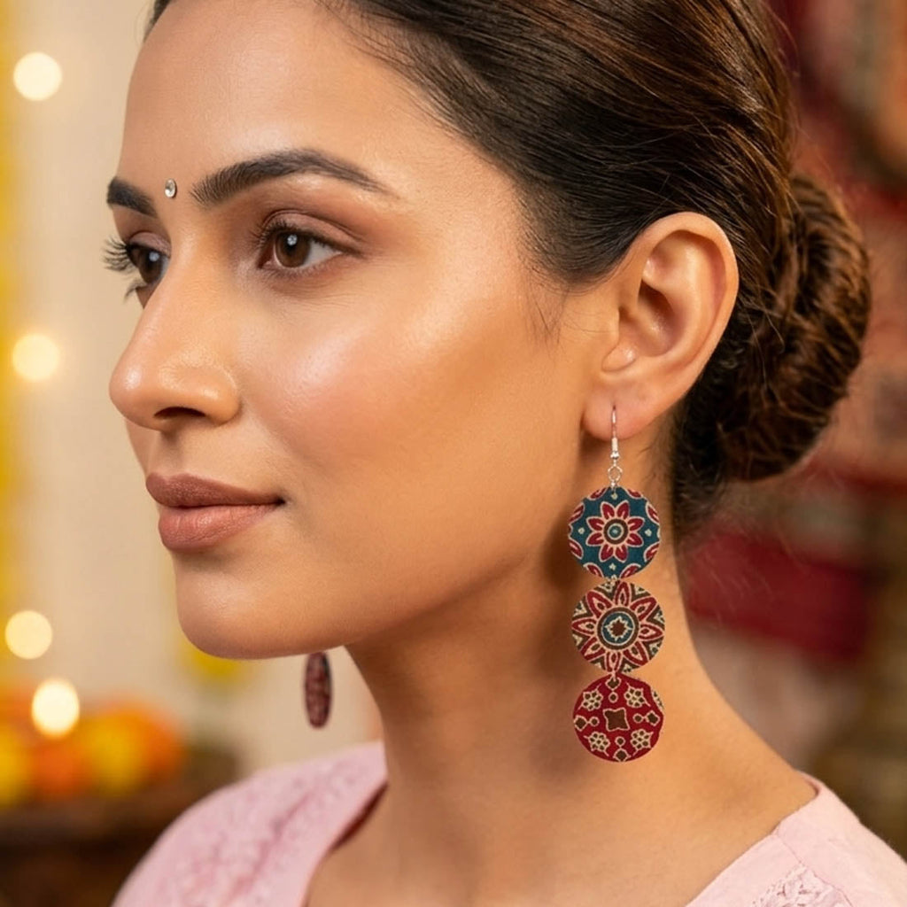 Multi Color Handcraft Earrings Artistic Design