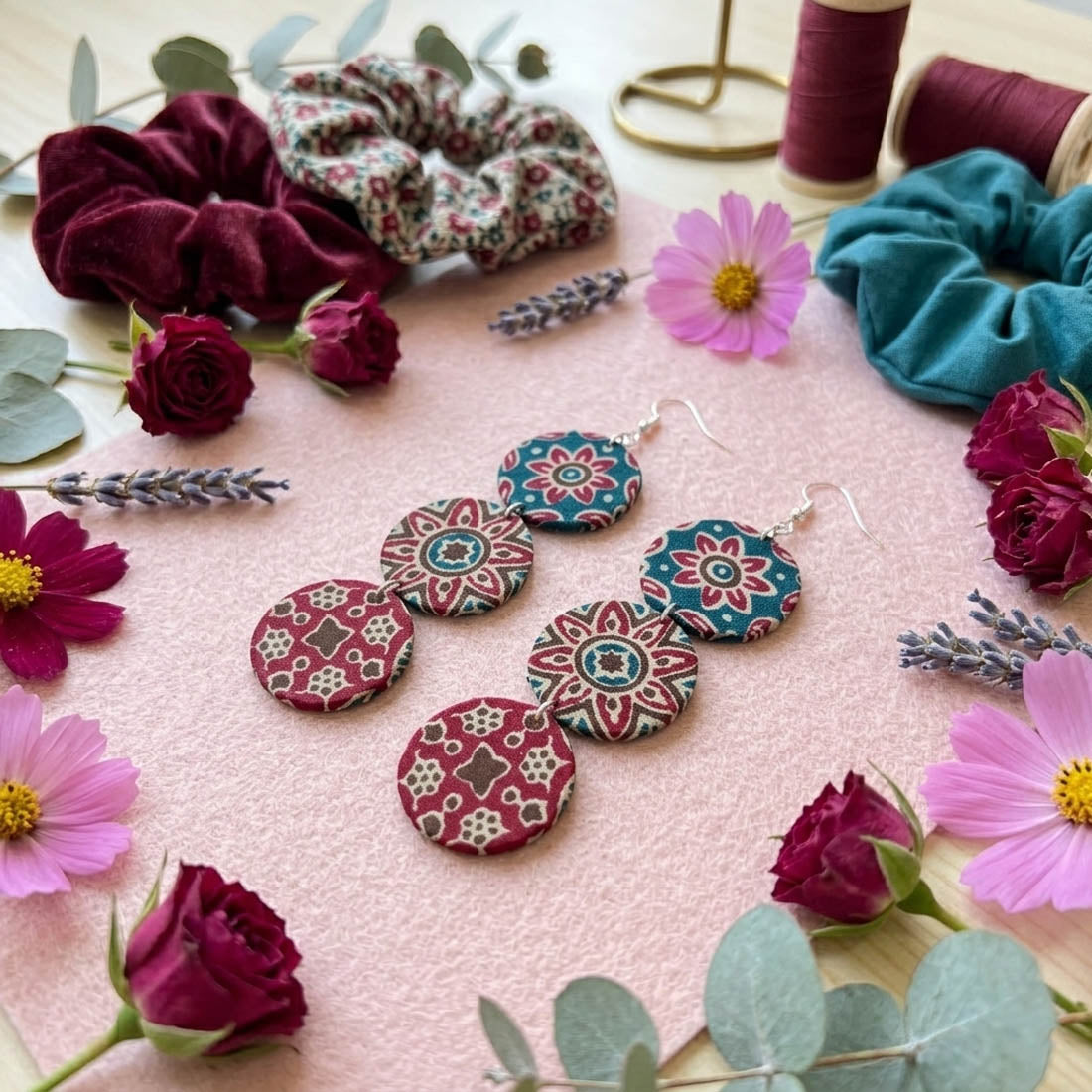 Multi Color Handcraft Earrings Artistic Design