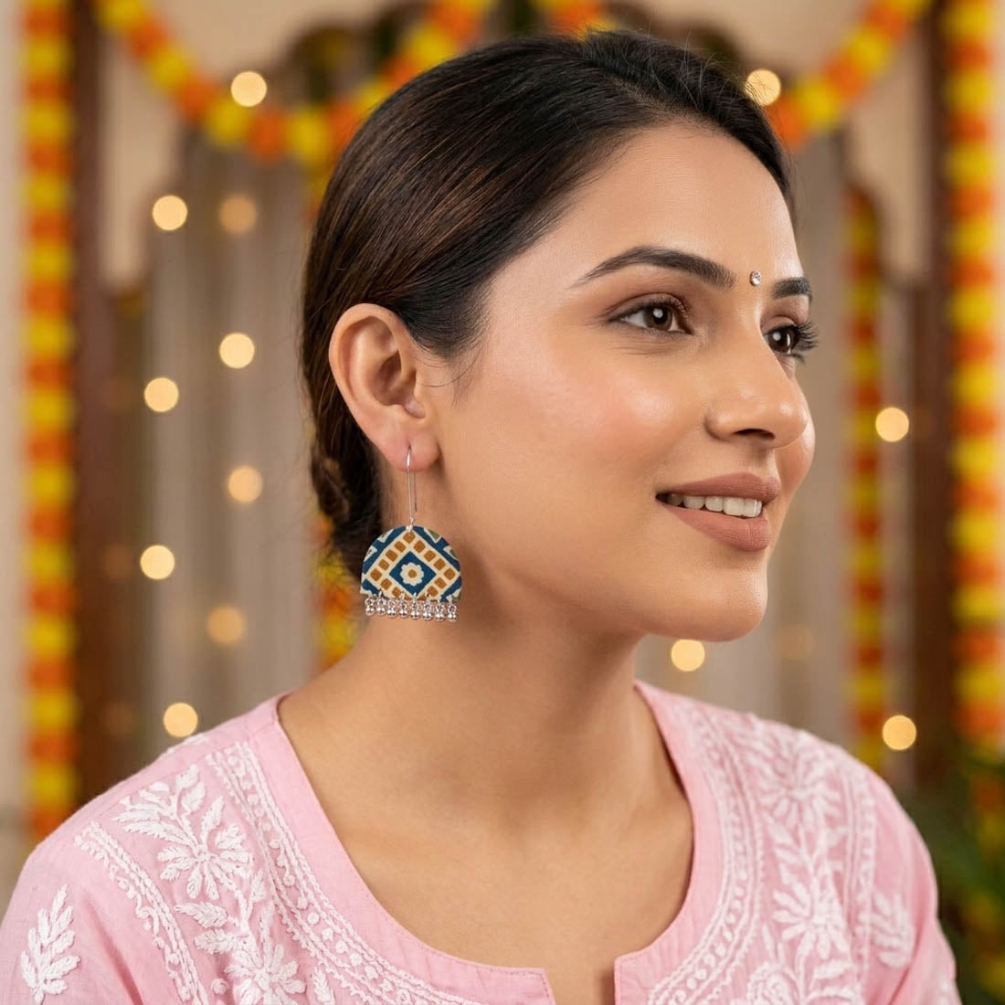 Multi Color Handcraft Earrings Artistic Style