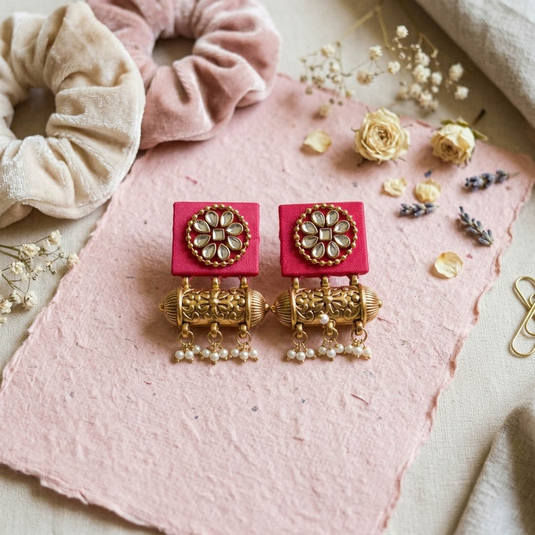 Rani Color Handcraft Earrings Festive Style