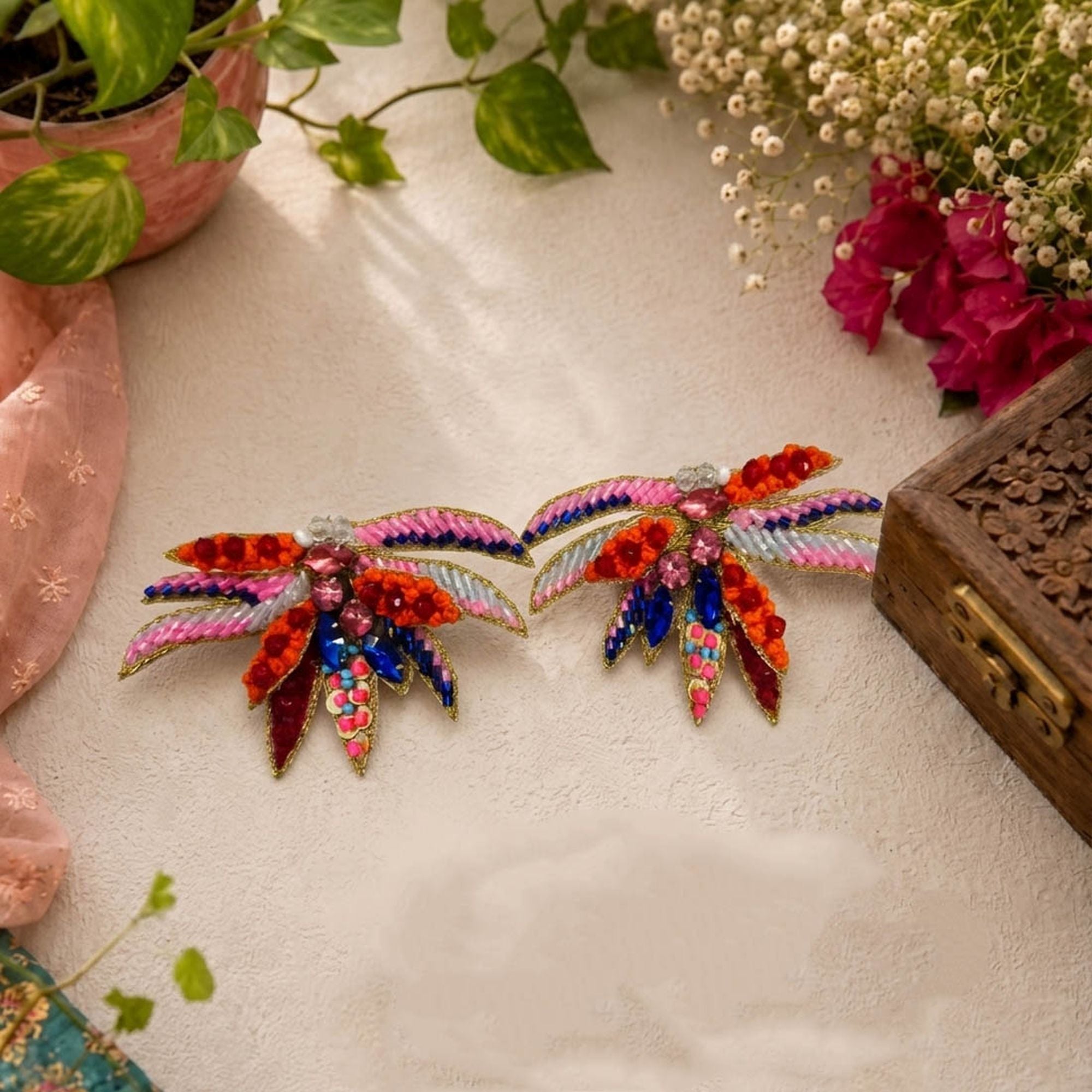 Multi Color Traditional Handcraft Earrings
