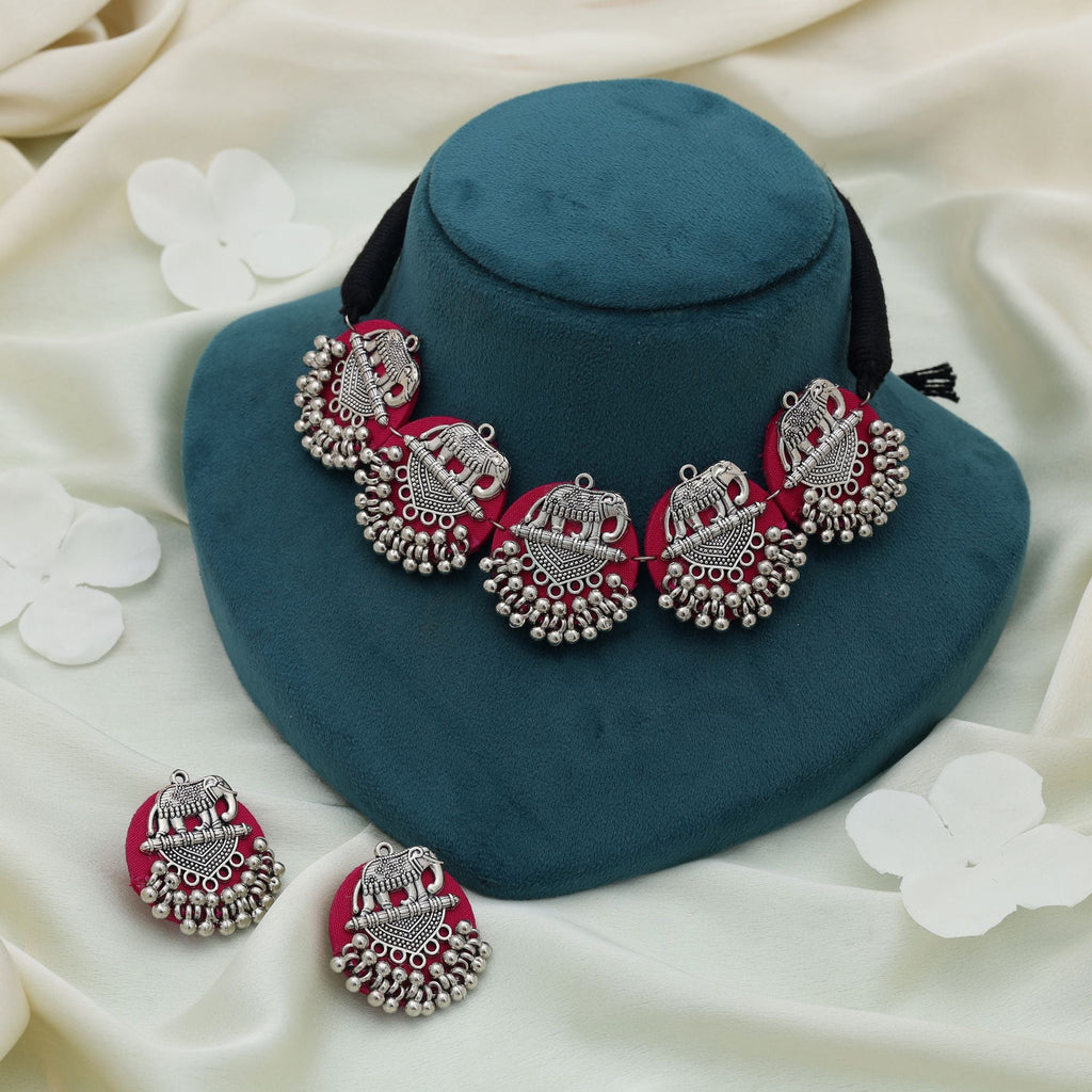 Rani Color Handcraft Necklace Set Elegant Traditional Ethnic Party Wear Jewelry Design