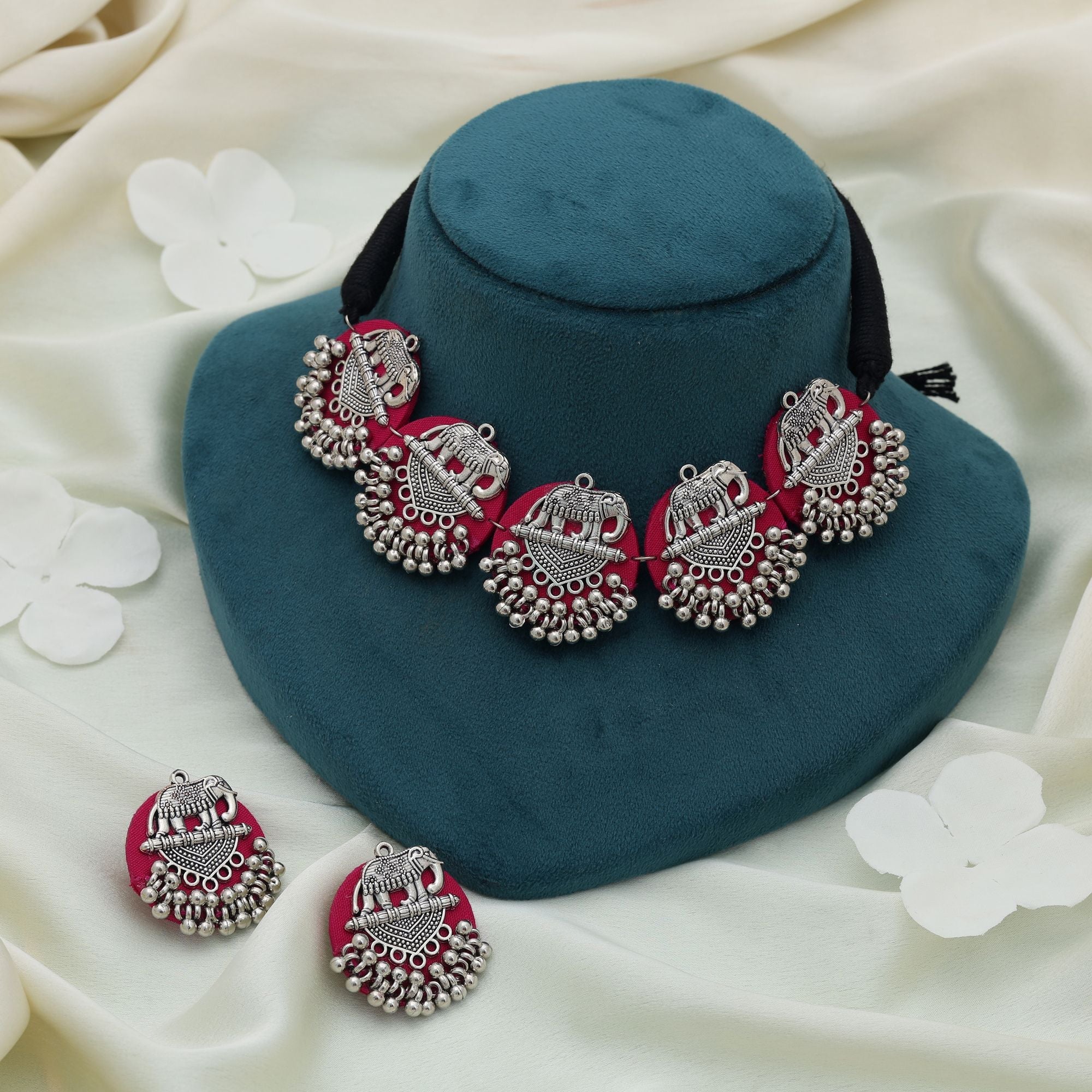 Rani Color Handcraft Necklace Set Elegant Traditional Ethnic Party Wear Jewelry Design