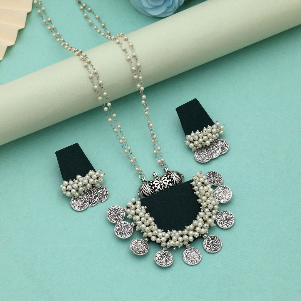 Green Color Handcraft Necklace Set Elegant Ethnic Festive Jewelry Collection Design