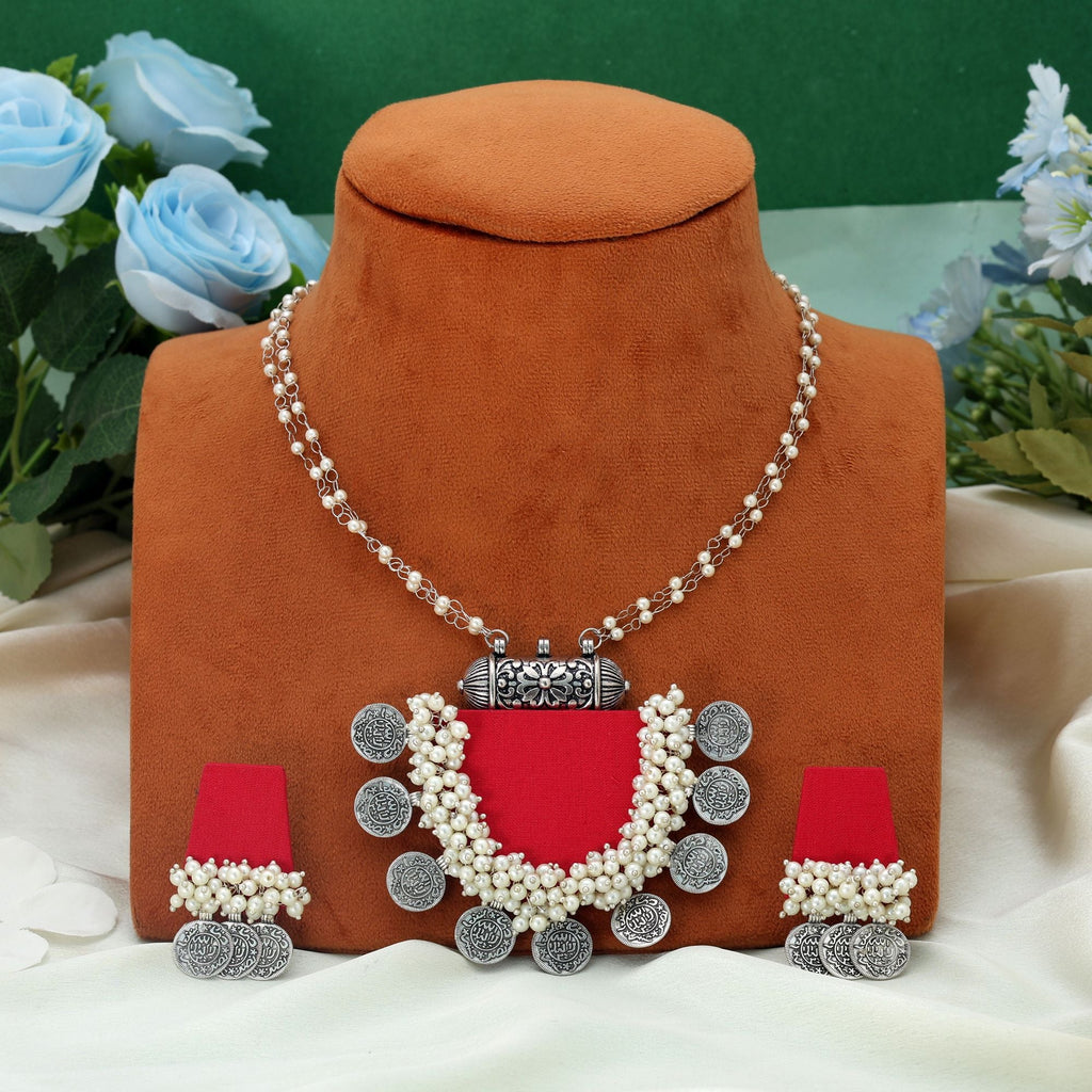 Red Color Handcraft Necklace Set Royal Traditional Bridal Wear Statement Jewelry Design