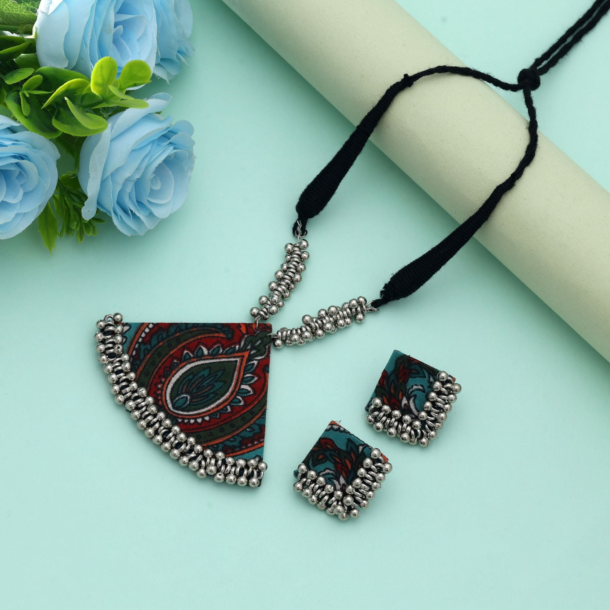 Multi Color Handcraft Necklace Set Stylish Ethnic Festive Party Wear Jewelry Design