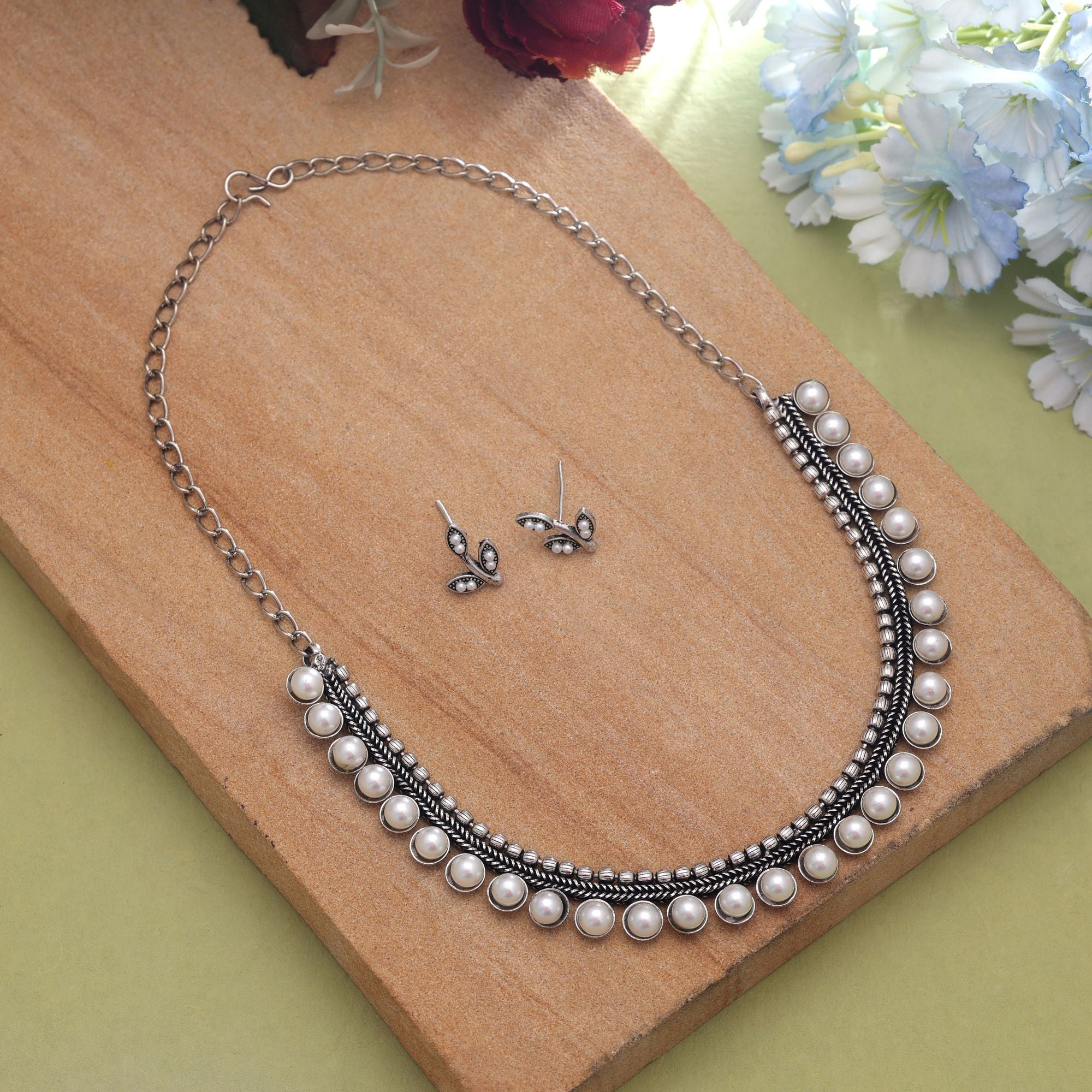 Silver Oxidised Necklace Set – Cultural Fashion Style