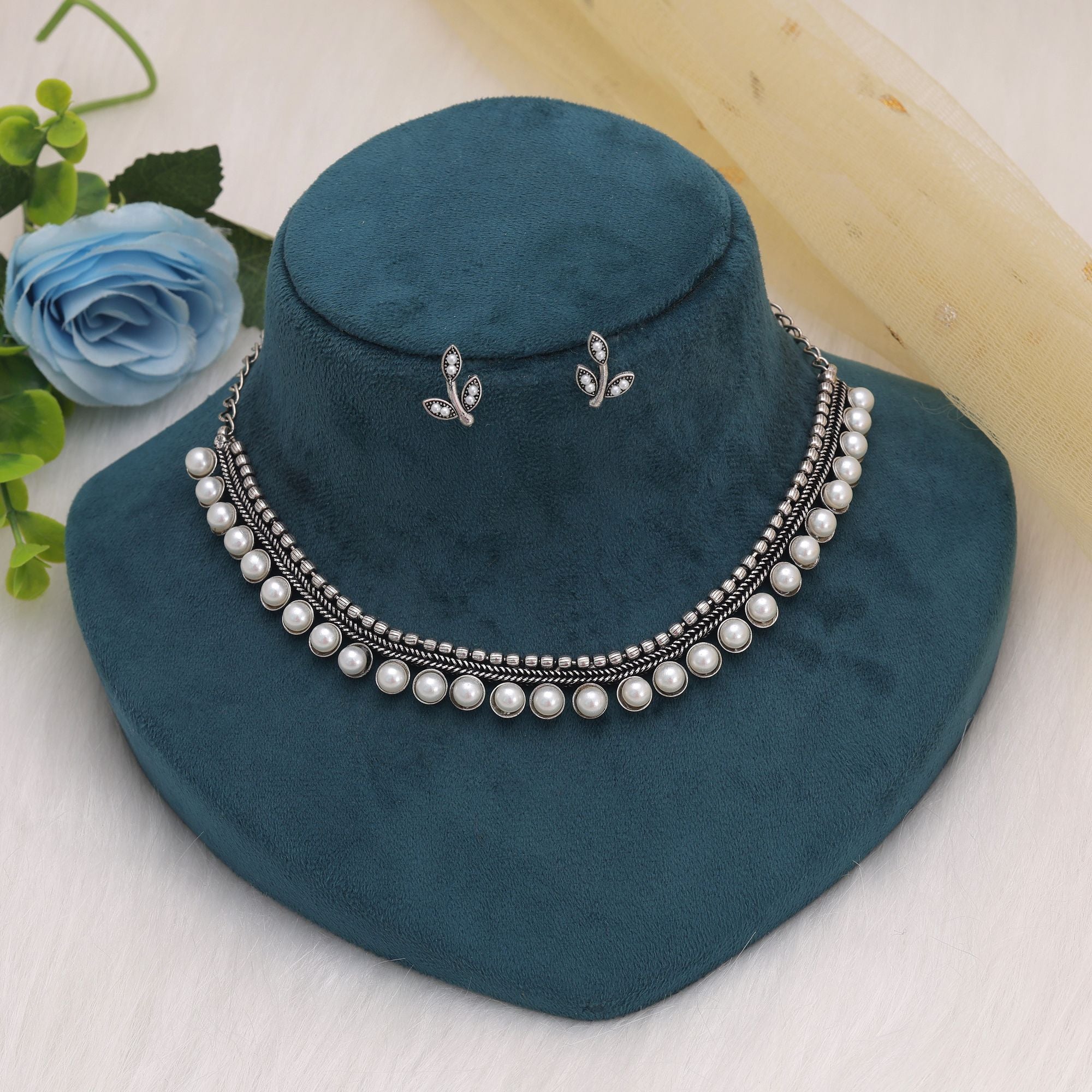 Silver Oxidised Necklace Set – Cultural Fashion Style