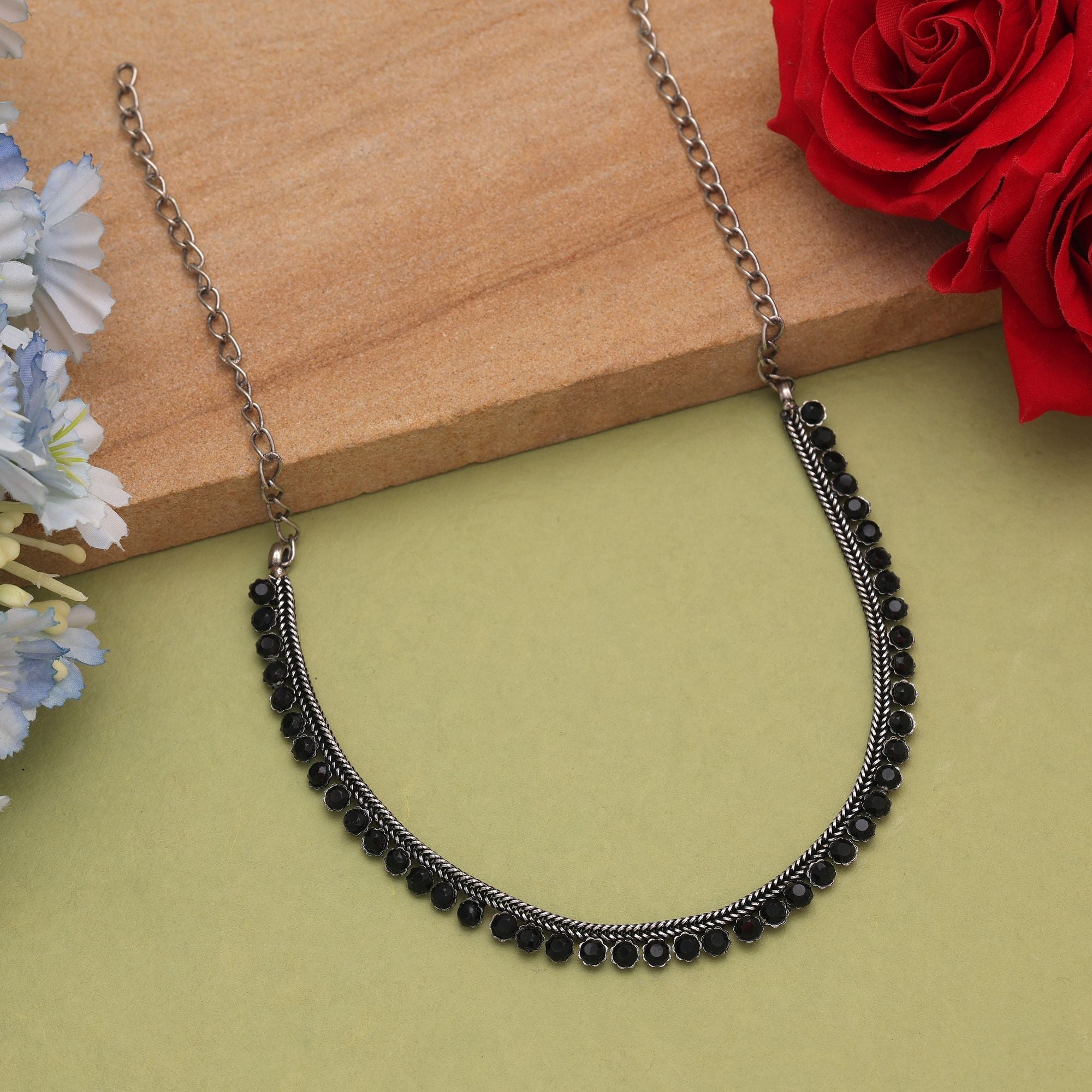 Black Oxidised Necklace – Traditional Fashion