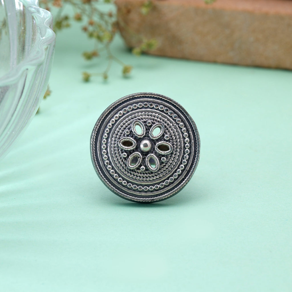 Silver Color Oxidised Rings Handmade Ethnic Style