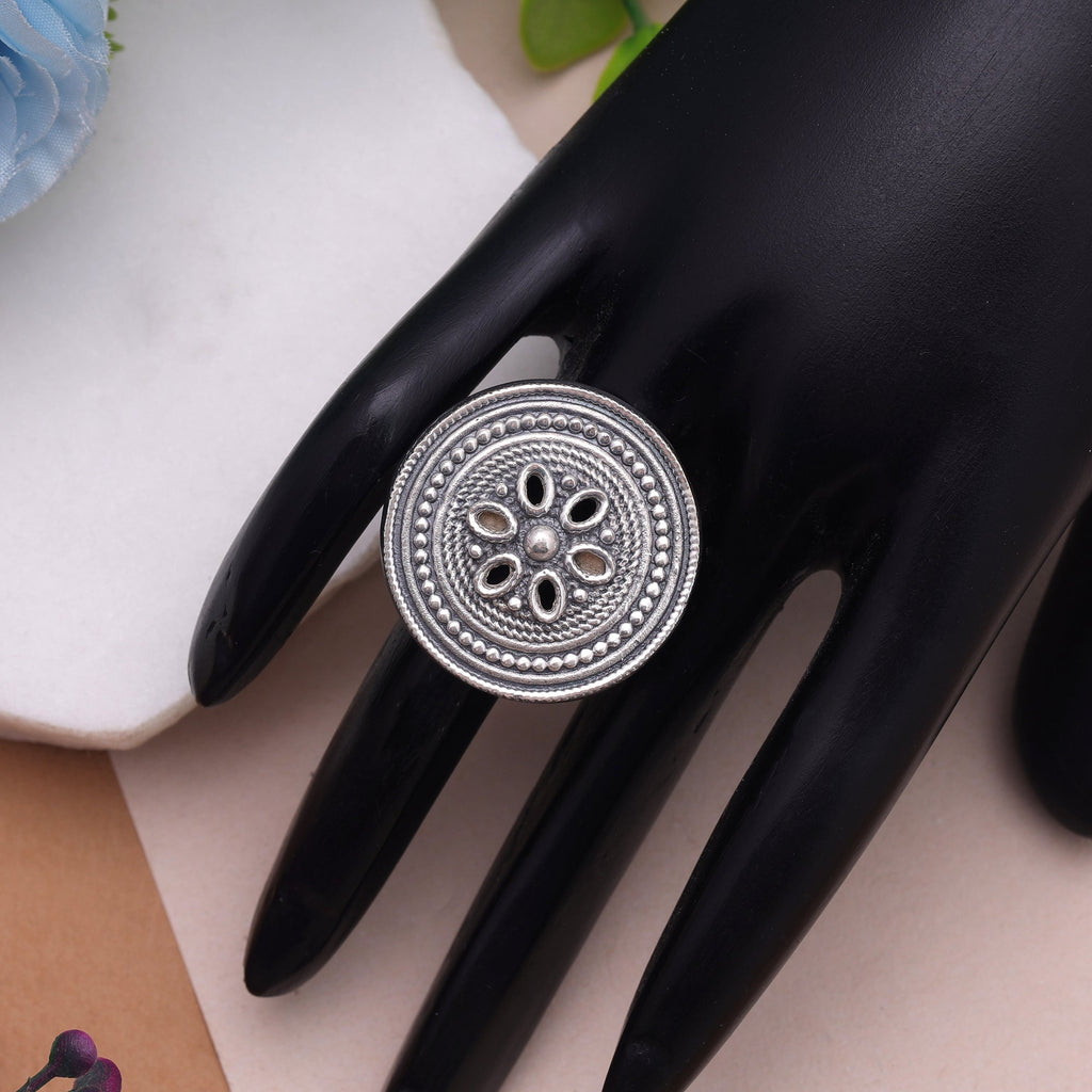 Silver Color Oxidised Rings Handmade Ethnic Style