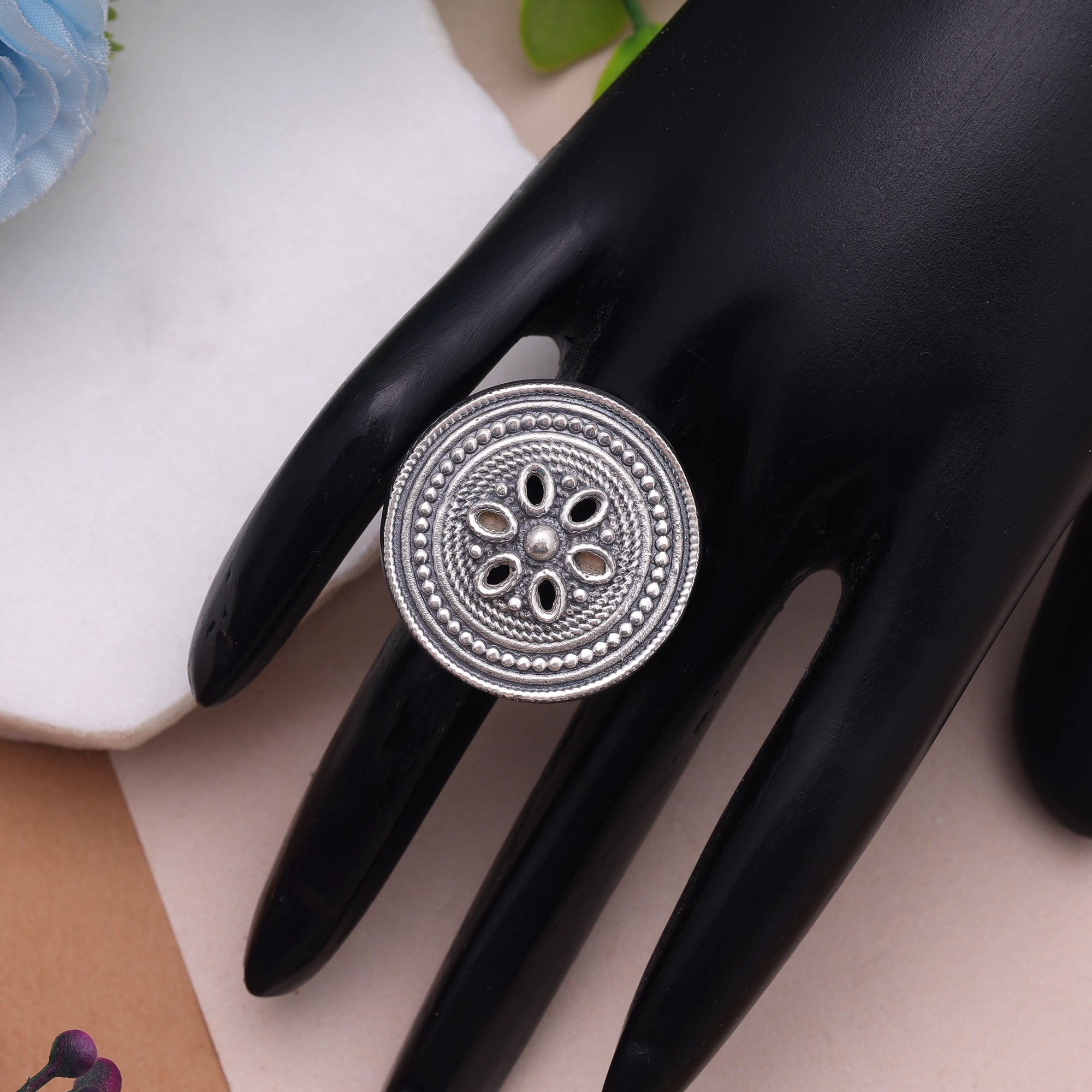 Silver Color Oxidised Rings Handmade Ethnic Style