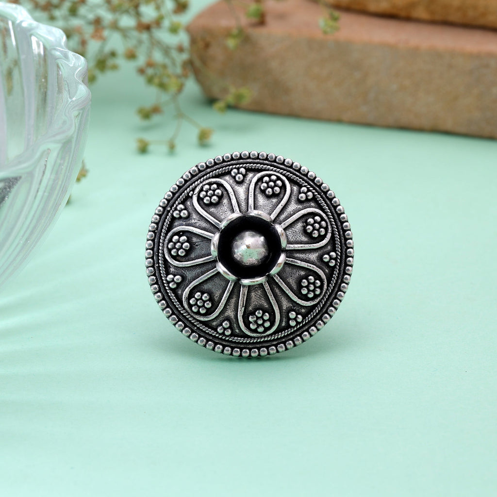 Silver Color Oxidised Rings Everyday Ethnic Wear