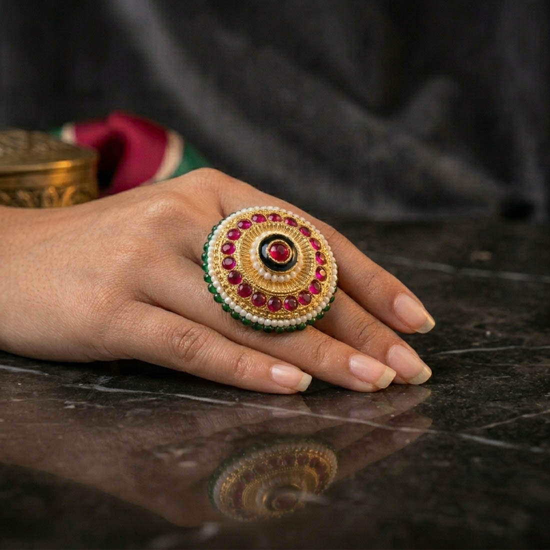 Rani & Green Color Designer Fashion Rings