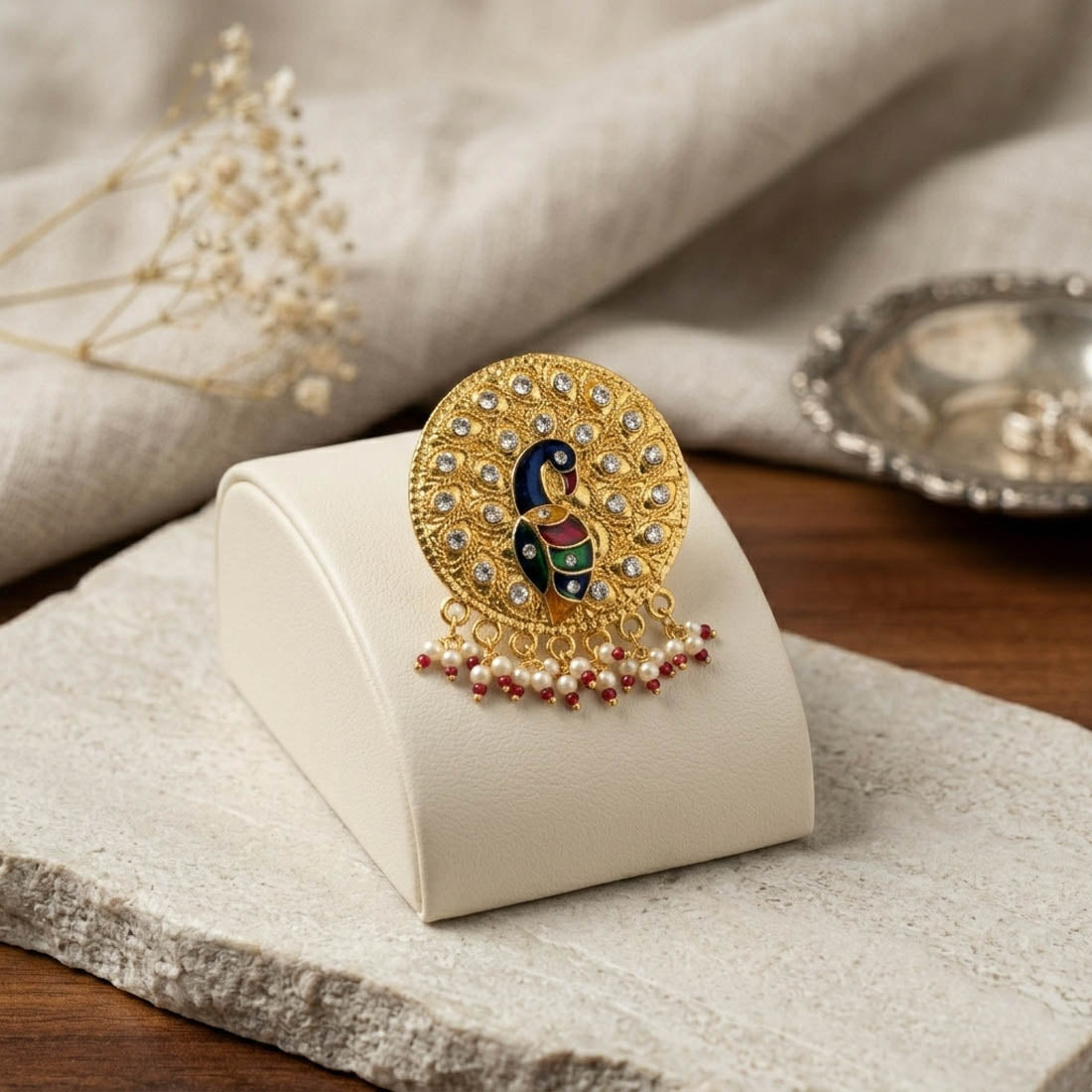 Multi Color Meena Work Fashion Rings