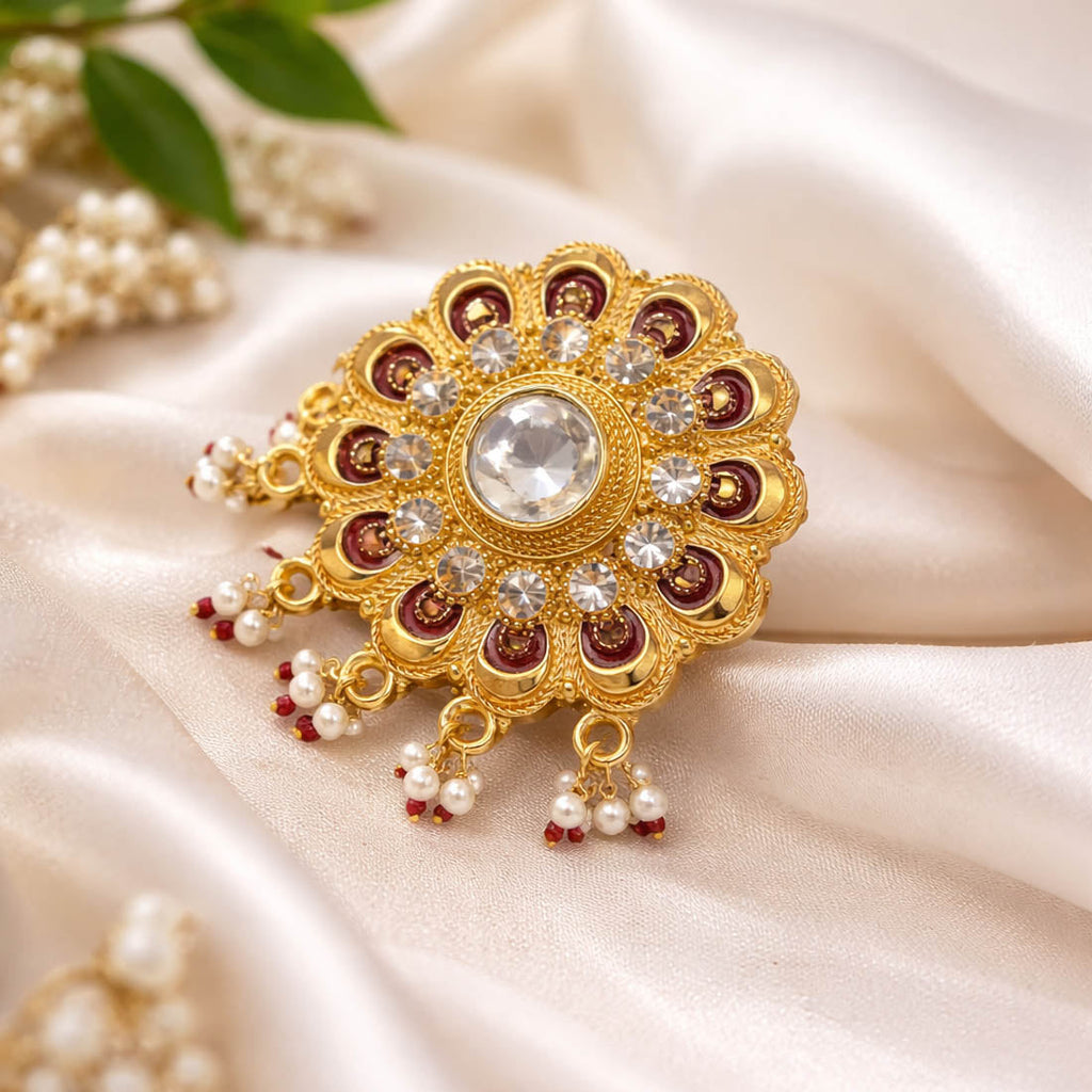 Rani Color Meena Work Fashion Rings