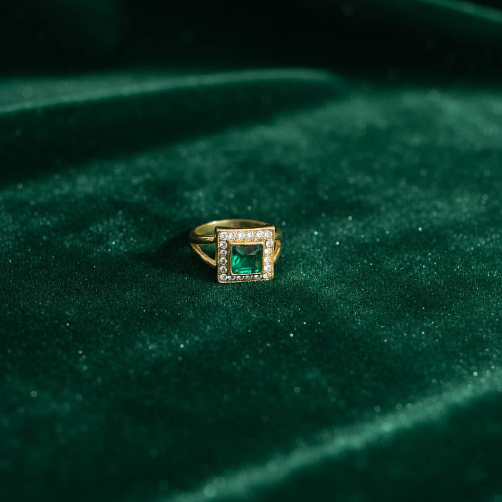 Green Color Designer Fashion Rings