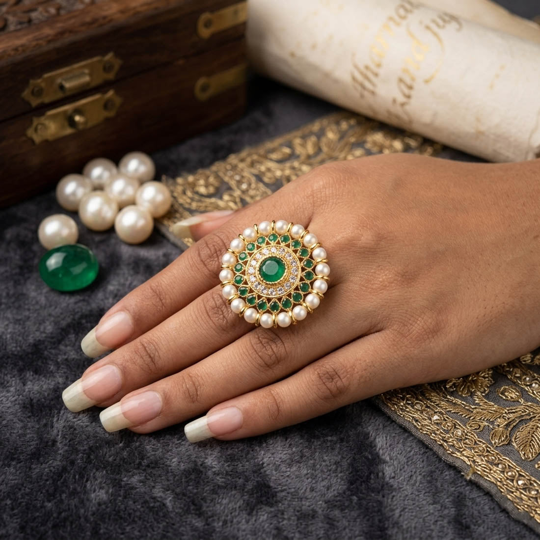 Green Color Stylish Fashion Rings
