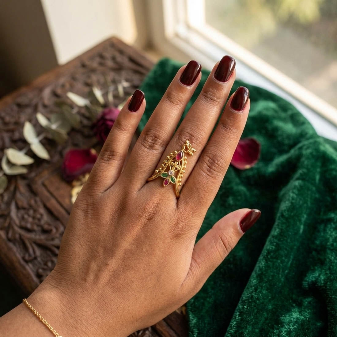 Rani & Green Color Designer Fashion Rings