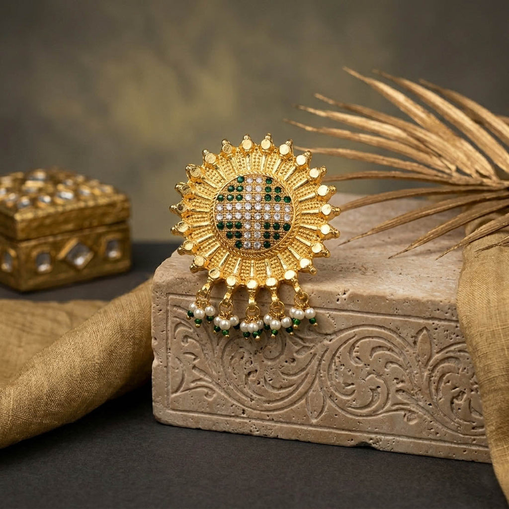 Green Color Big Size Fashion Rings