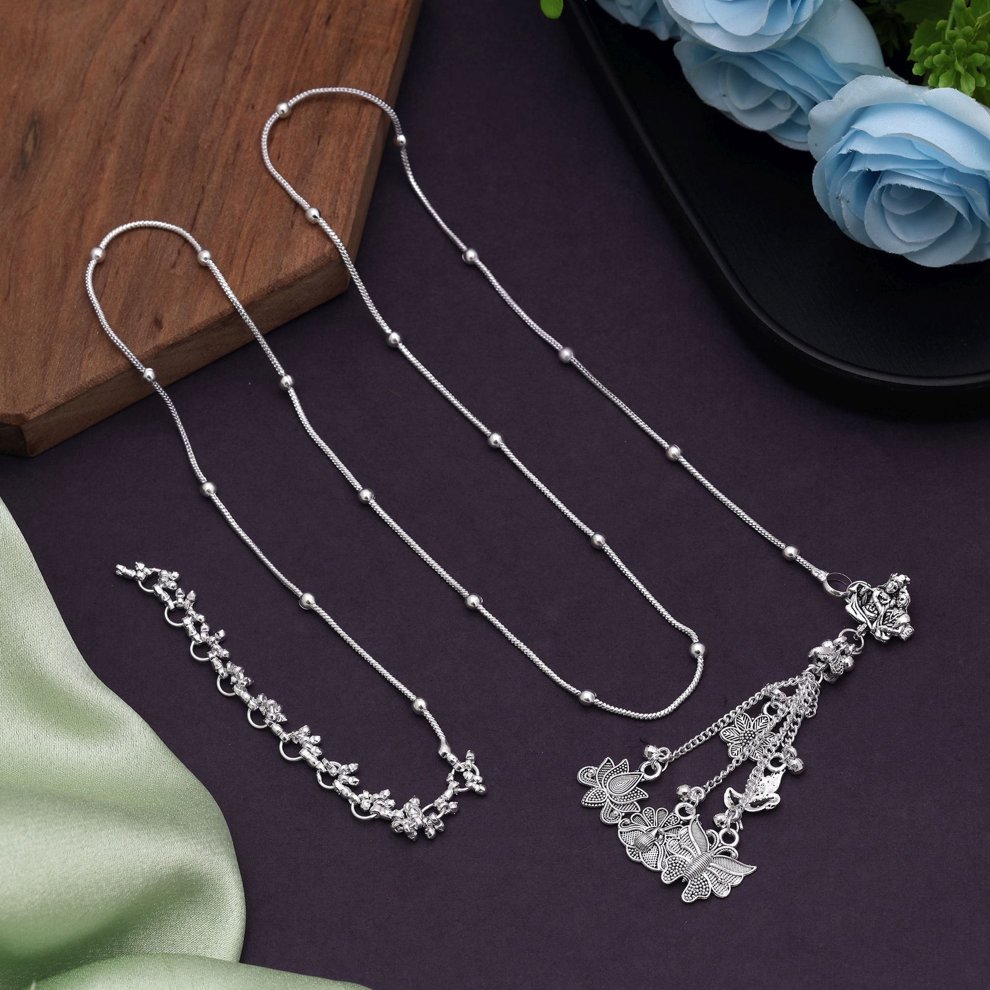 Silver Color Oxidised Kamarband Offering Timeless Tribal Inspired Ethnic Appeal