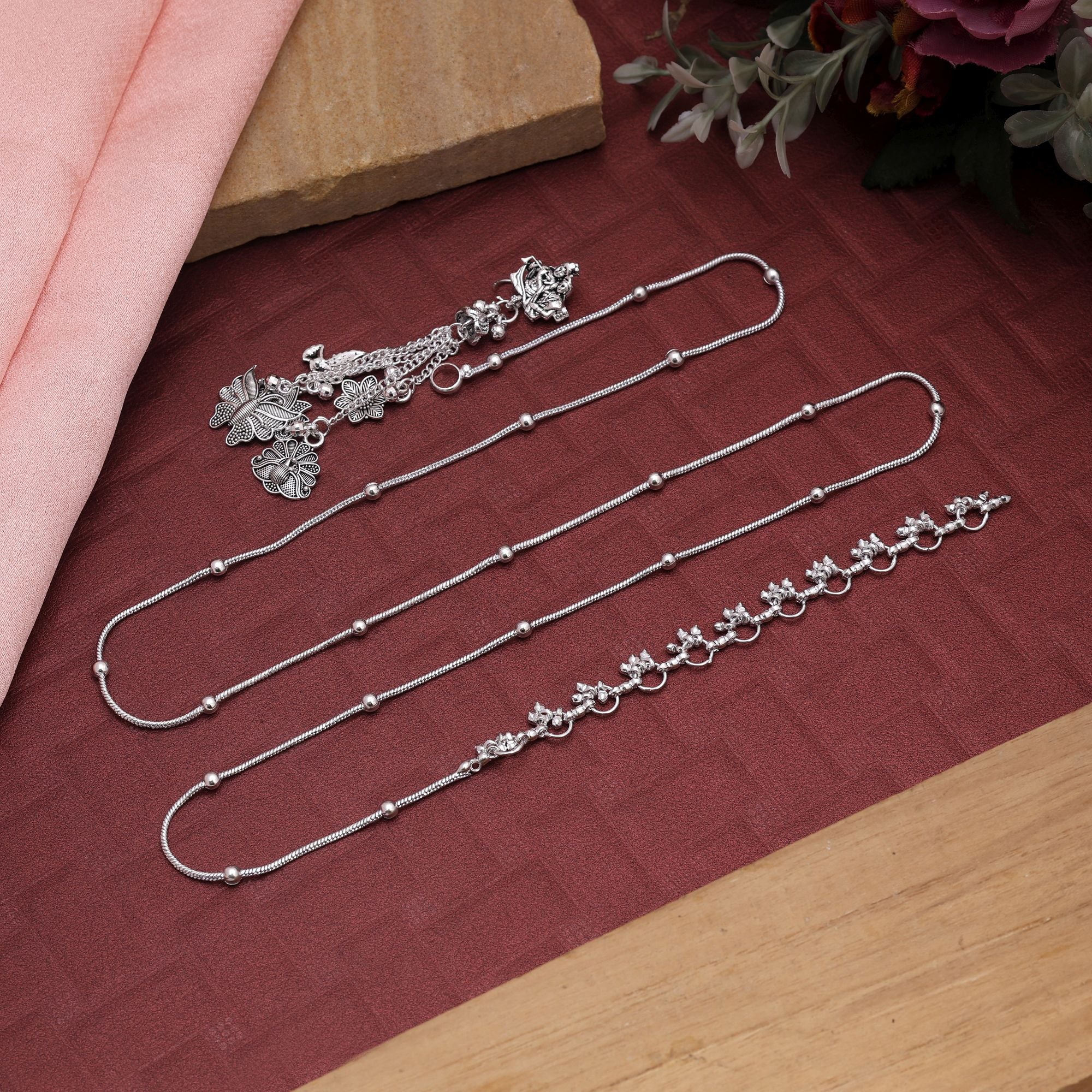 Silver Color Oxidised Kamarband Offering Timeless Tribal Inspired Ethnic Appeal