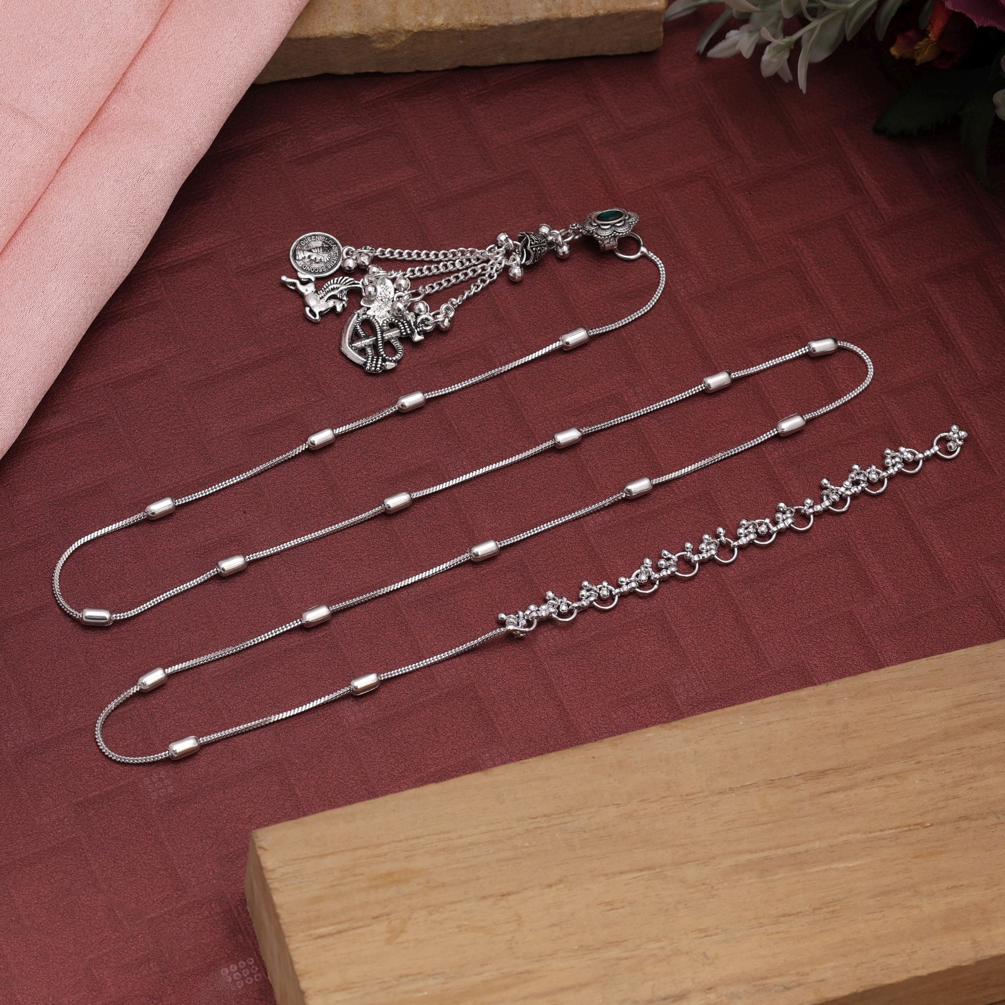 Silver Color Oxidised Kamarband Designed For Classical Dance And Weddings